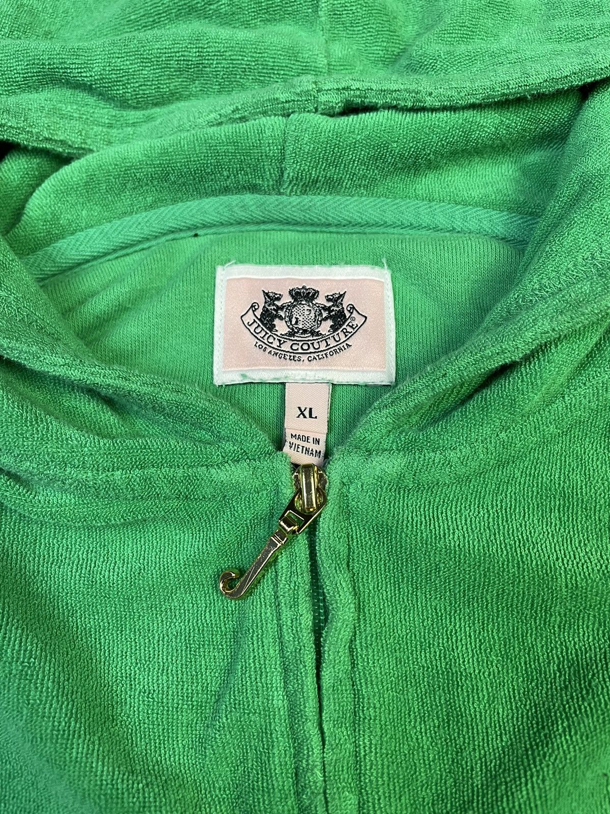 Juicy Couture Y2k Juicy Couture Kelly Green Terry Cloth Hoodie Size XL / US 12-14 / IT 48-50 - 3 Thumbnail
