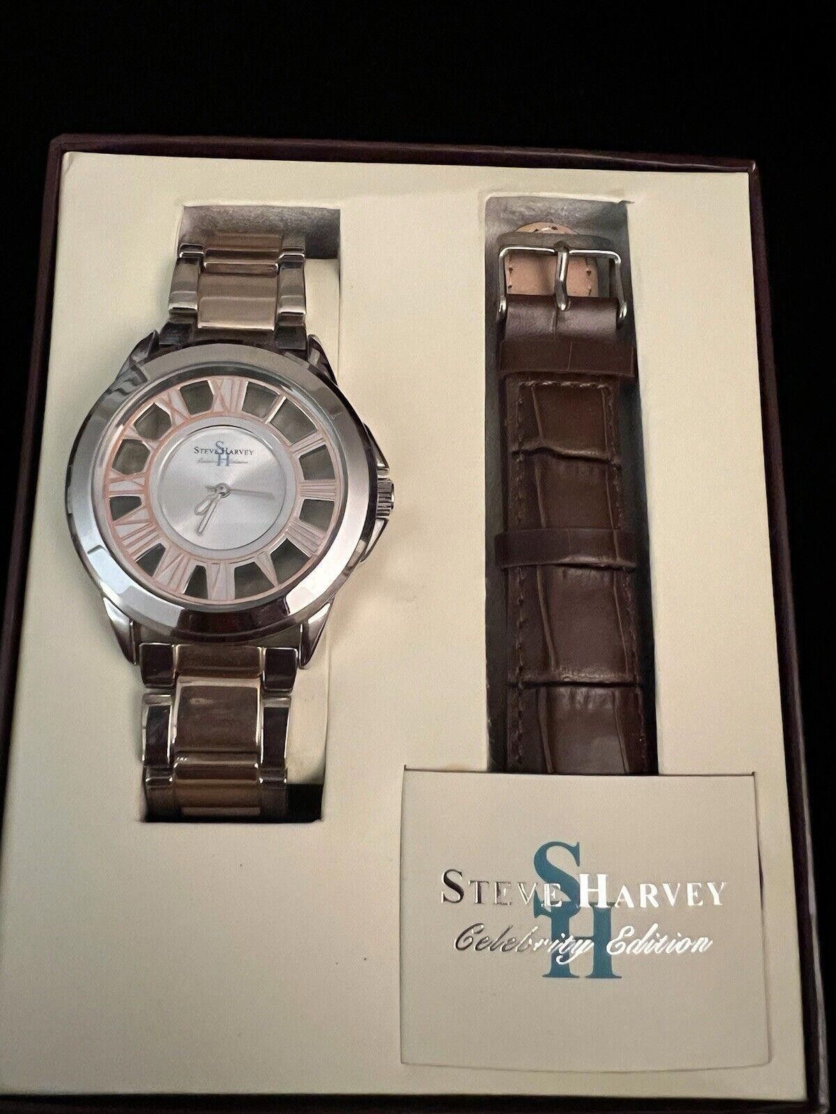 Designer Steve Harvey Watch With Leather Band Working Size ONE SIZE - 1 Thumbnail
