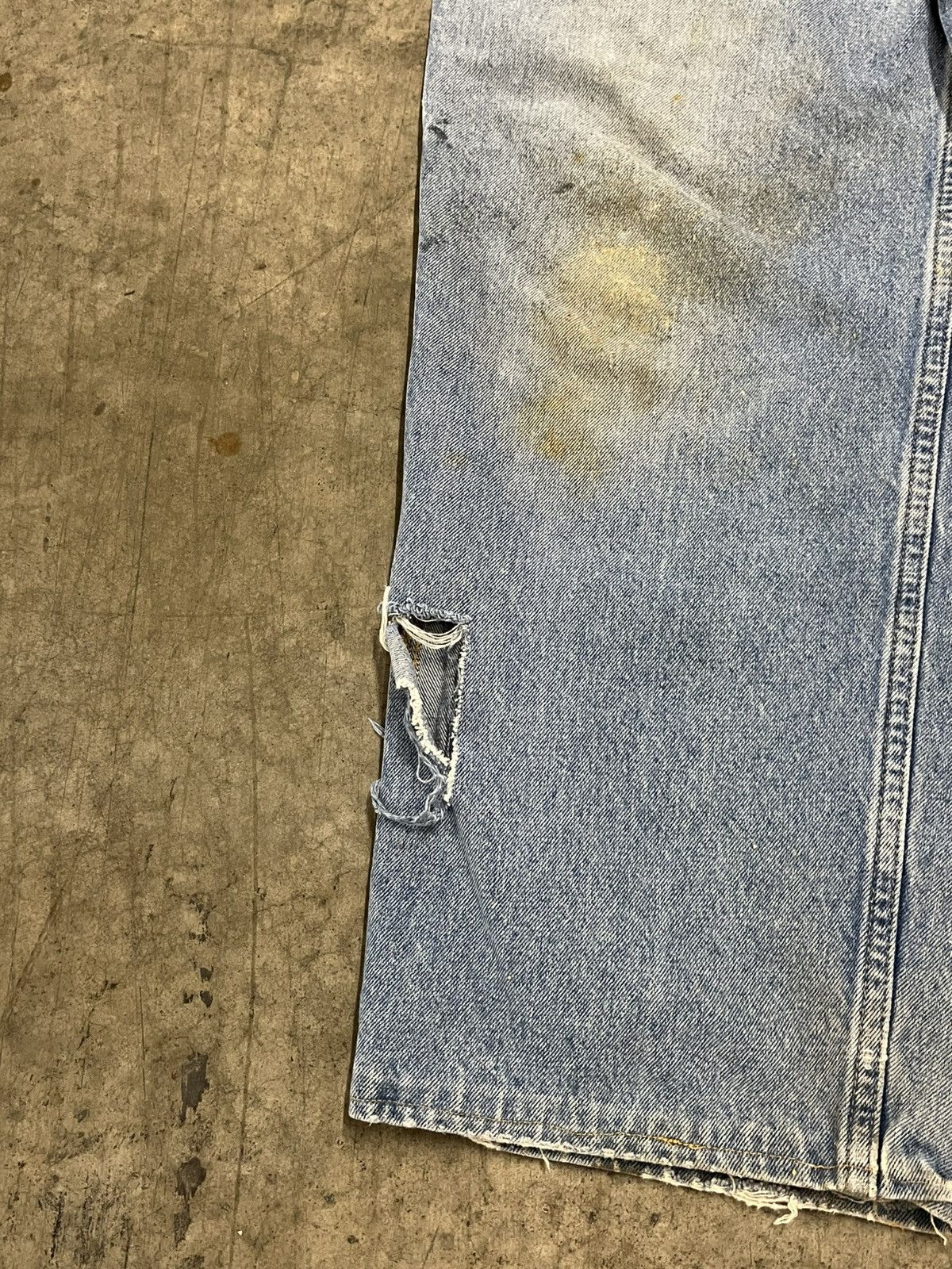 Tommy Hilfiger × Vintage Tommy Hilfiger y2k baggy fit denim carpenter thrashed skater Size US 32 / EU 48 - 8 Thumbnail