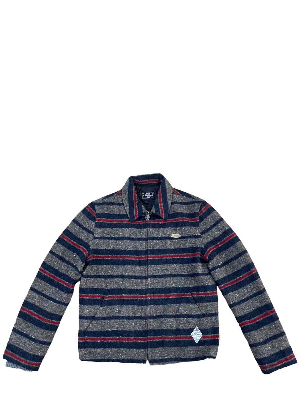 Vintage The Crimie Japan Border Striped Wool Flannel Jacket Size US M / EU 48-50 / 2 - 1 Thumbnail