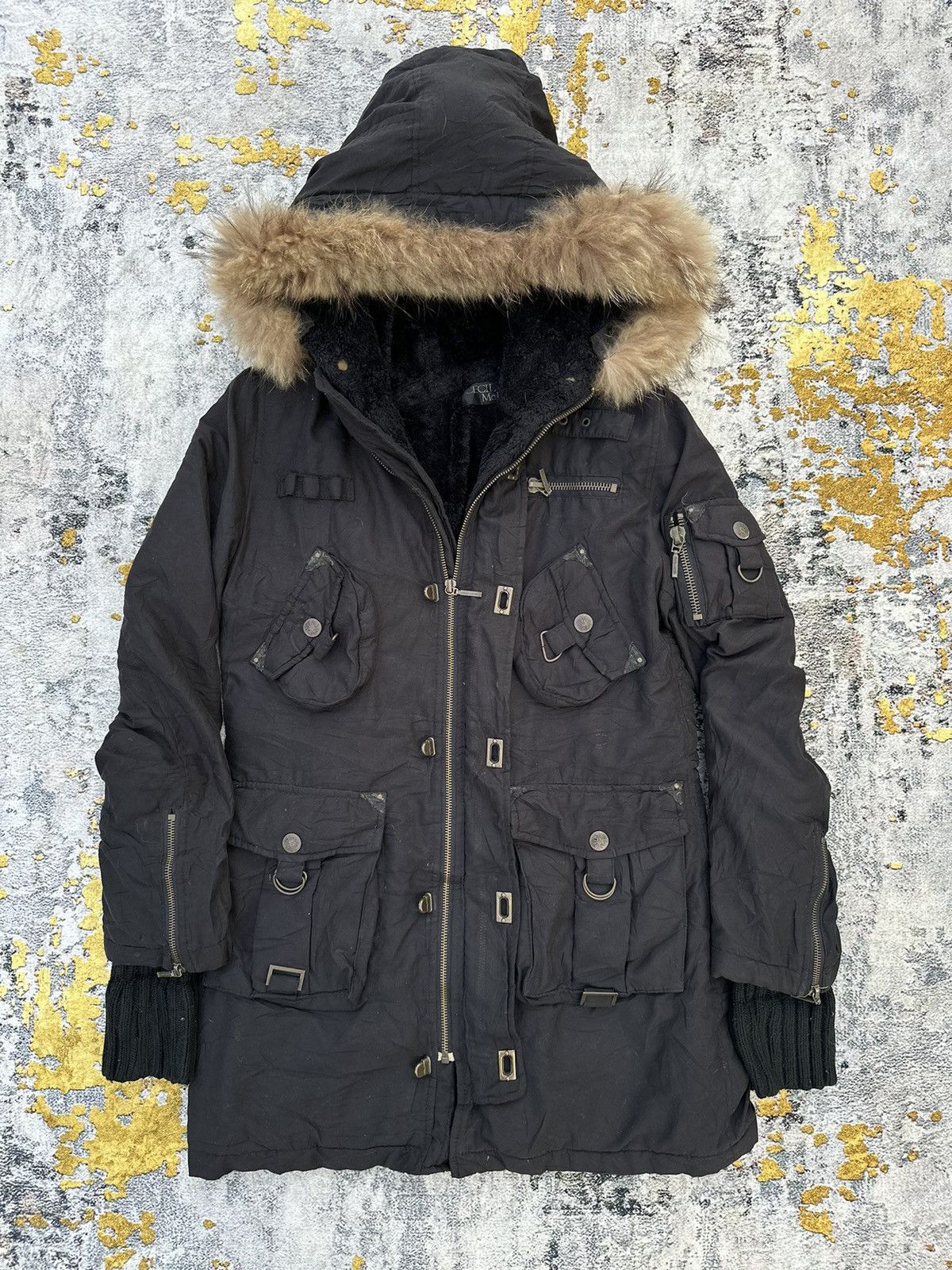 14th Addiction FAUX FUR BONDAGE JACKET Playboi Carti Style Archive LGB Size US M / EU 48-50 / 2 - 7 Thumbnail