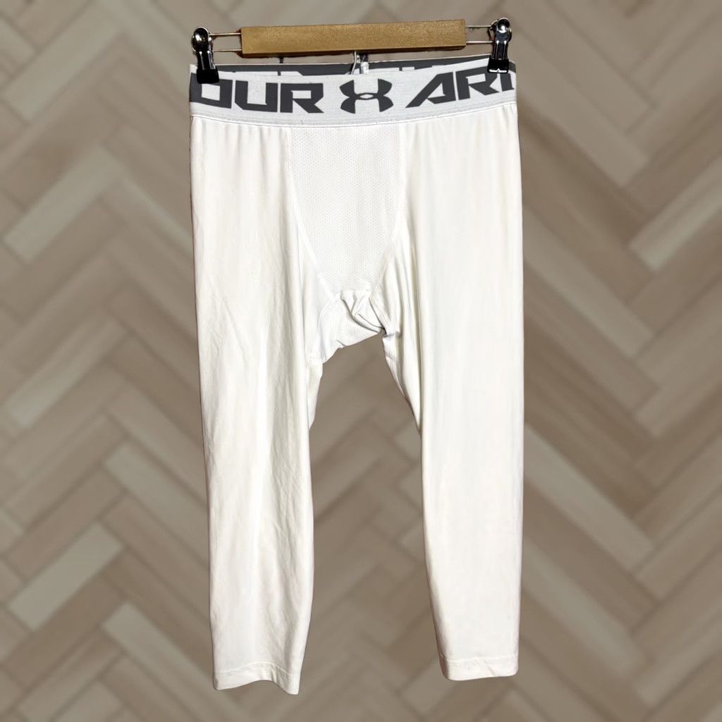 Under Armour Under Armour Pants Men Large White Base Layer Hiking Compression Size US 33 - 1 Thumbnail