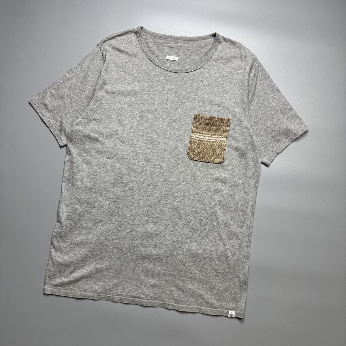 Visvim Visvim - Natural Dye Native Blanket Pocket Tshirt Size US M / EU 48-50 / 2 - 2 Thumbnail