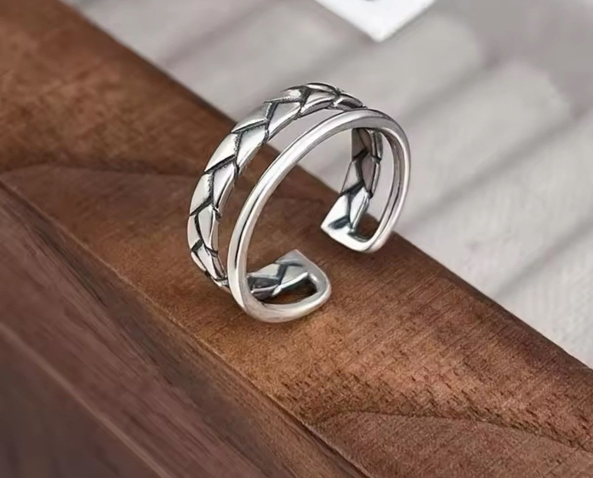 Jewelry Double-Layer Adjustable Rings Size ONE SIZE - 1 Thumbnail