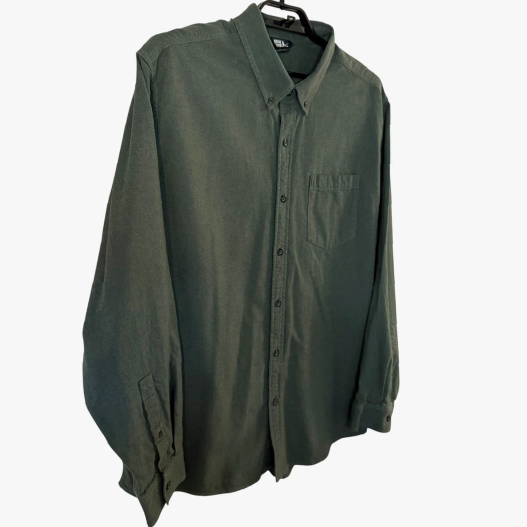 Eddie Bauer VINTAGE Eddie Bauer Shirt Green Men 2XL Cotton Twill Button-Down Long-Sleeve Size US XXL / EU 58 / 5 - 3 Thumbnail