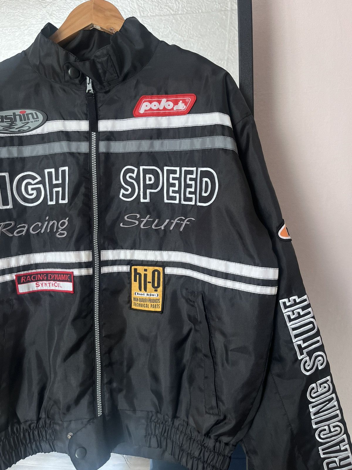 Vintage Polo High Speed Racing Moto Multi Logo Jacket