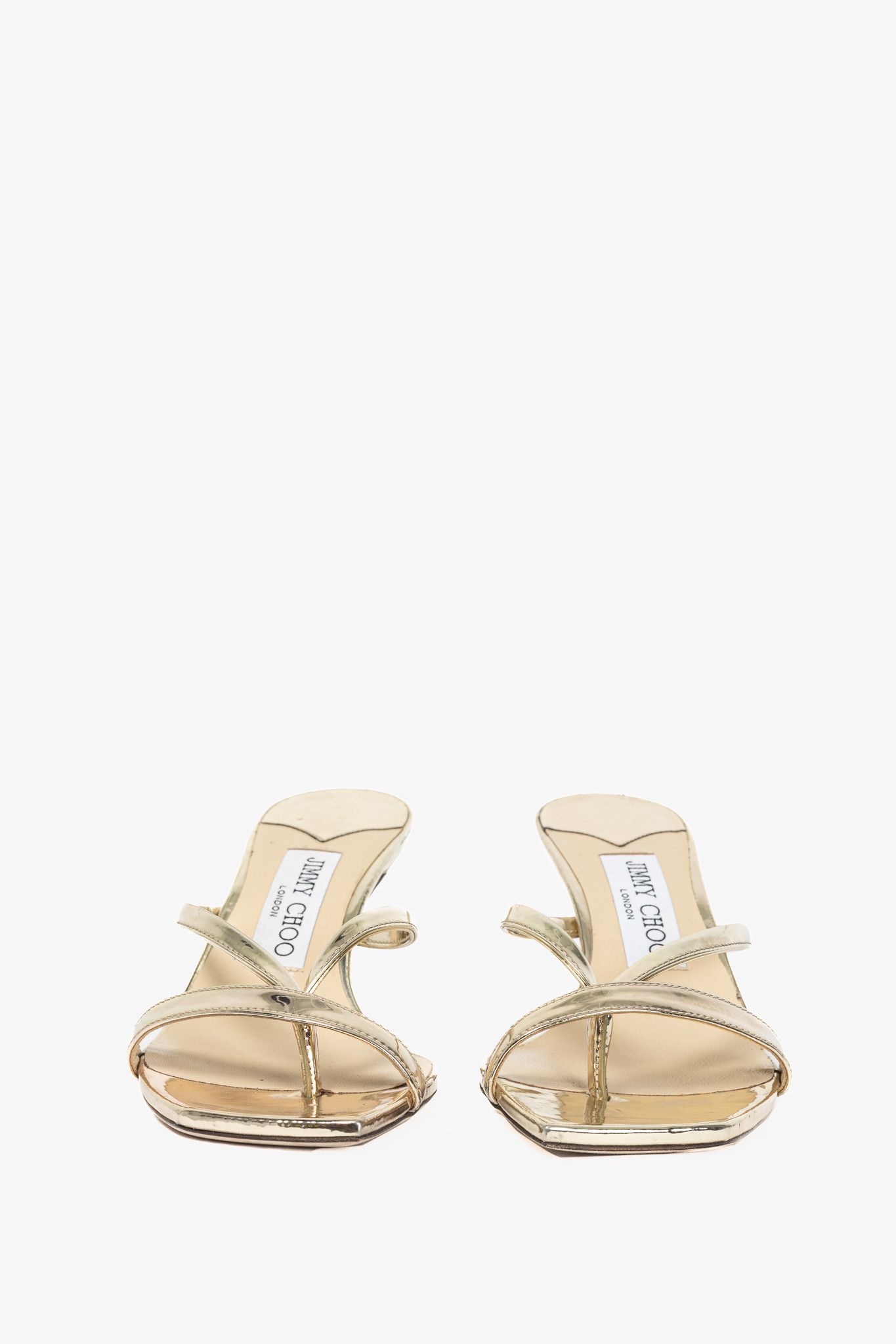 Jimmy Choo Jimmy Choo Maelie 70 Patent Leather Square-Toe Thong Sandals Size US 6 / IT 36 - 2 Thumbnail