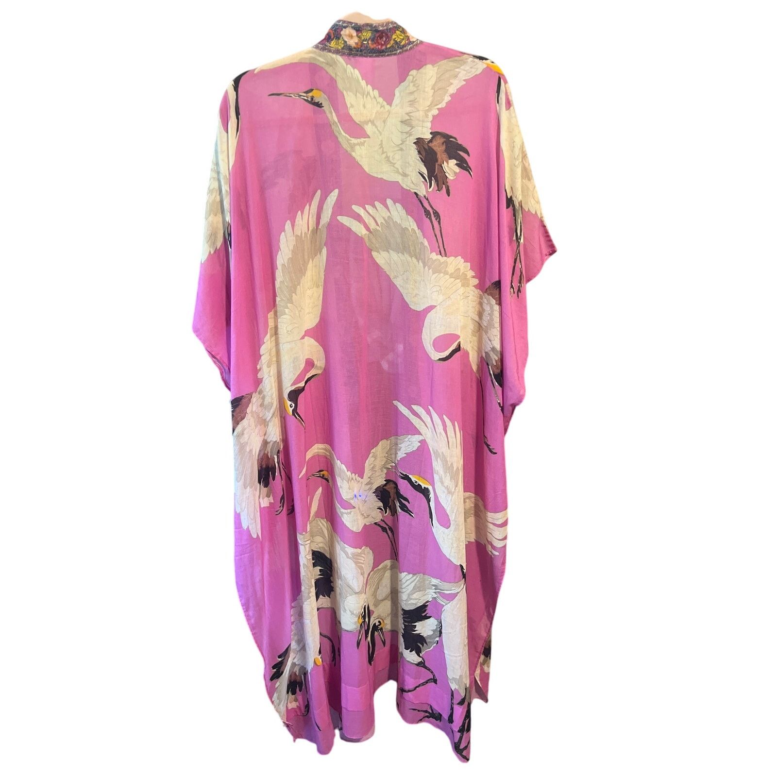 Other NWT Aratta Cranes Of Heaven Rose Kimono Size ONE SIZE - 3 Thumbnail
