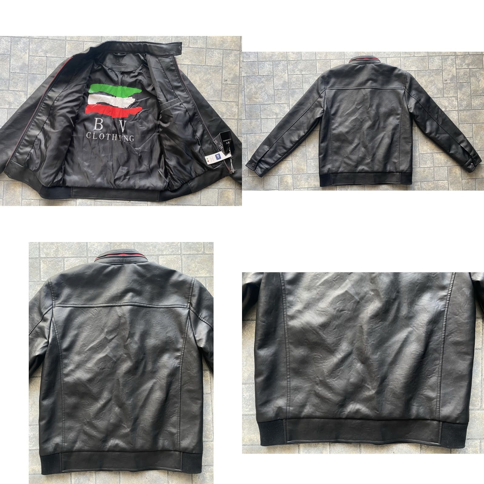 Vintage BV clothing Black Faux Leather Jacket Men's S Motorcycle Jacket NWT Black Faux Leather Jacket Size S NWT Size US S / EU 44-46 / 1 - 9 Thumbnail