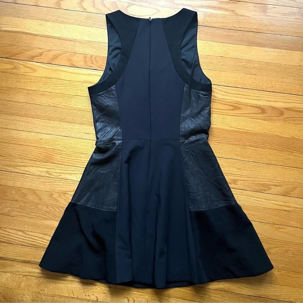 Rag & Bone RAG & BONE Montrose Leather Scoop Neck A-line Mini Dress Size M / US 6-8 / IT 42-44 - 2 Thumbnail
