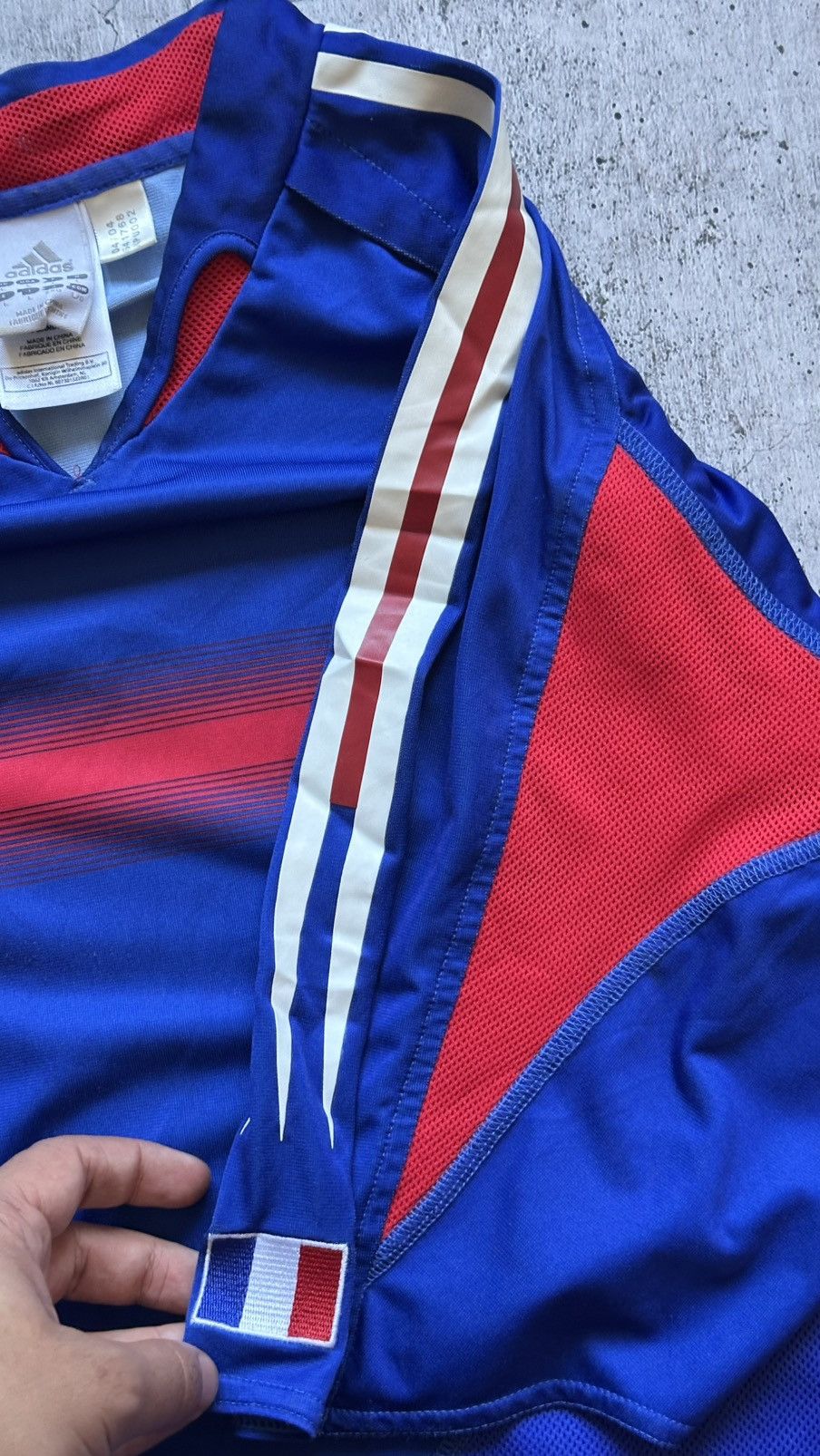 Adidas 2004 Adidas France National Team Vintage Soccer Jersey Size US L / EU 52-54 / 3 - 10 Thumbnail