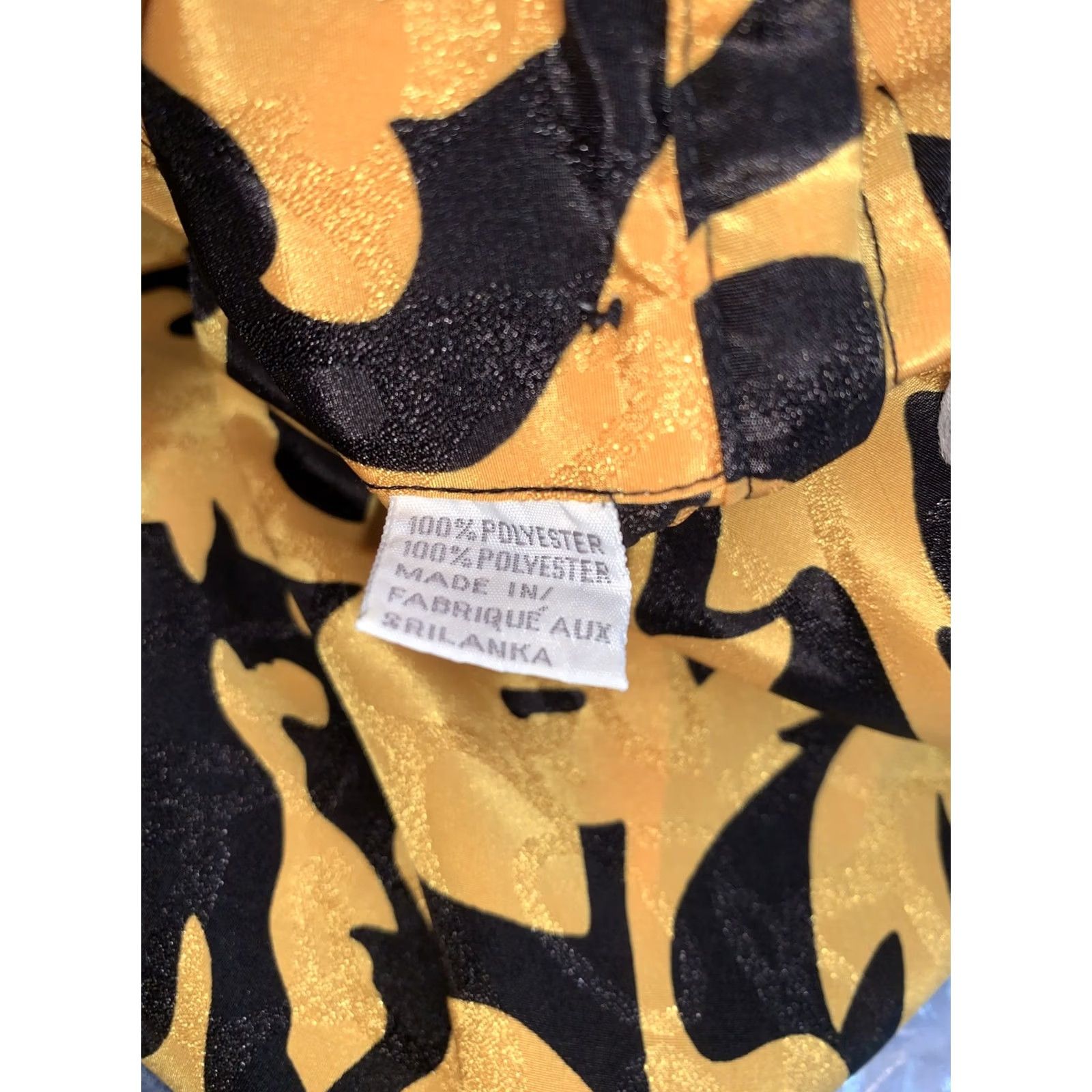 Anne Klein VINTAGE Ann Klein For New Concepts Gold/Black High Neck Blouse Top Sz 6 Womens Blouse Gold Black 1980s Size M / US 6-8 / IT 42-44 - 8 Thumbnail