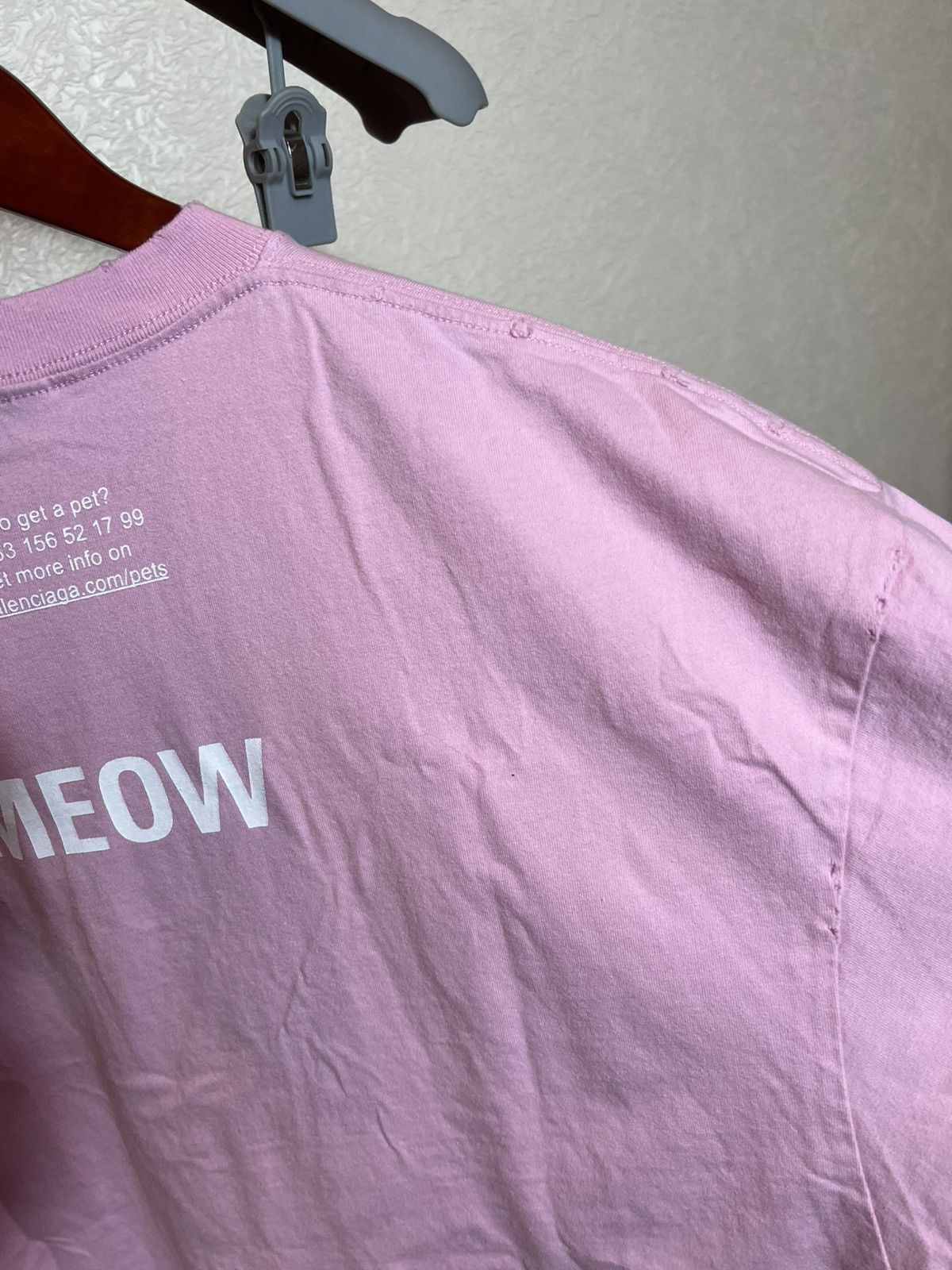 Balenciaga Balenciaga I Love Cats Pink Oversized Tee Shirt Size US S / EU 44-46 / 1 - 5 Thumbnail