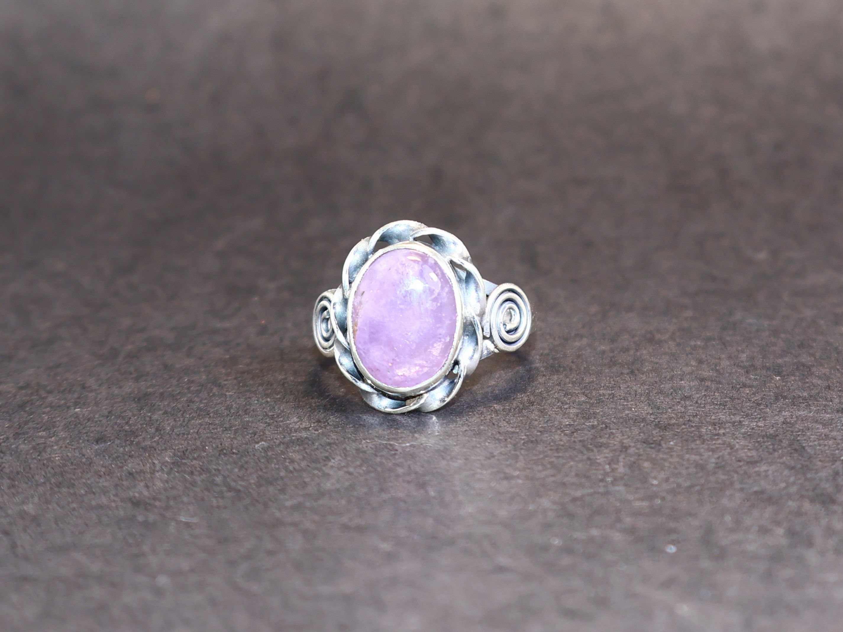 Handmade Amethyst Gemstone Ring, Sterling Silver Ring, Handmade Ring, Size ONE SIZE - 2 Thumbnail
