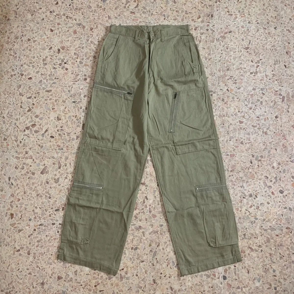 Seditionaries ‼️ RARE ‼️ JAPANESE VTG BIG POCKET TROUSERS BAGGY HBT TWILL Size US 28 / EU 44 - 3 Thumbnail