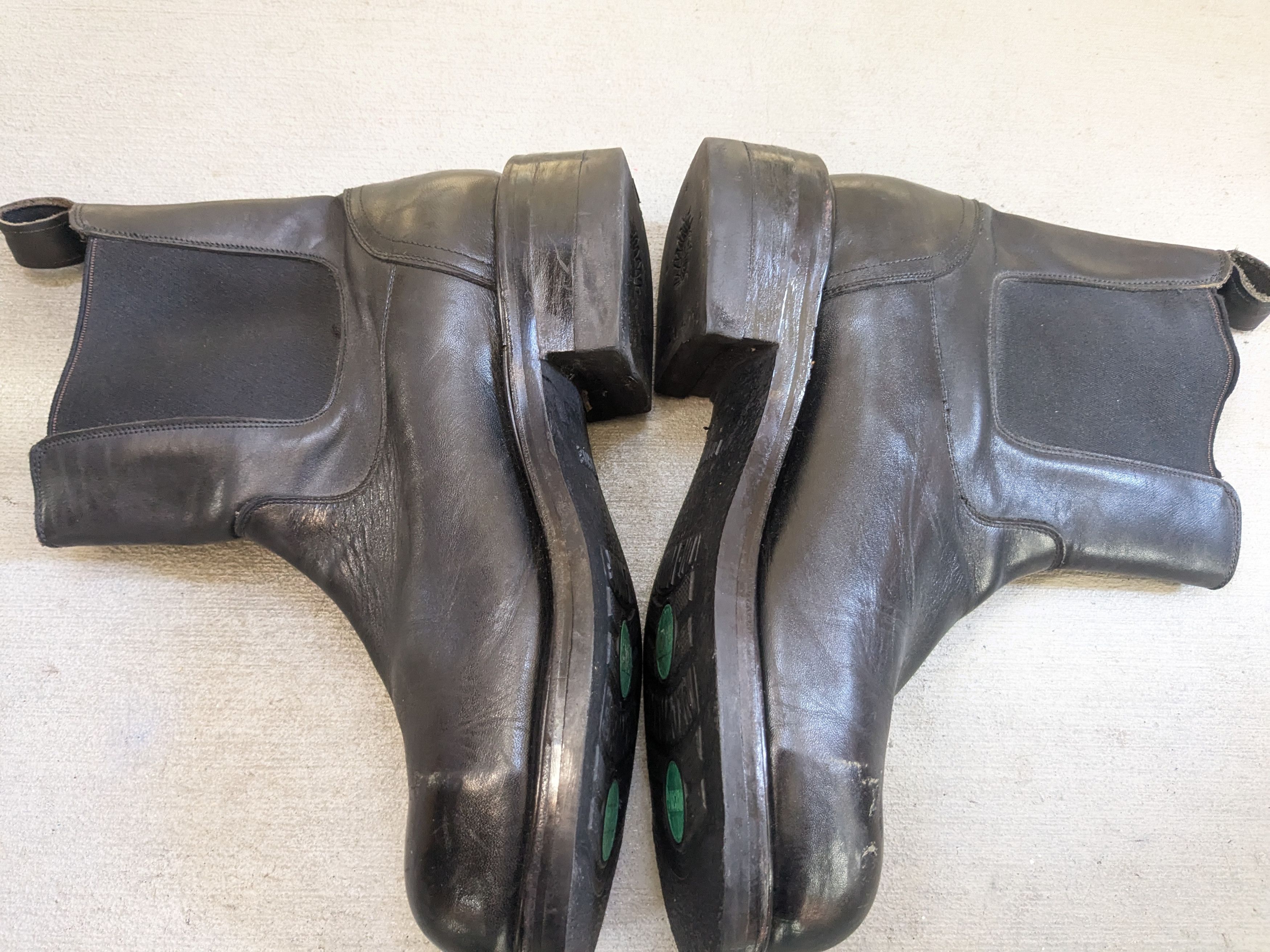 Genuine Leather Vintage Chelsea Boots Black Leather 11 Mexico Steel Toe Size US 11 / EU 44 - 13 Thumbnail