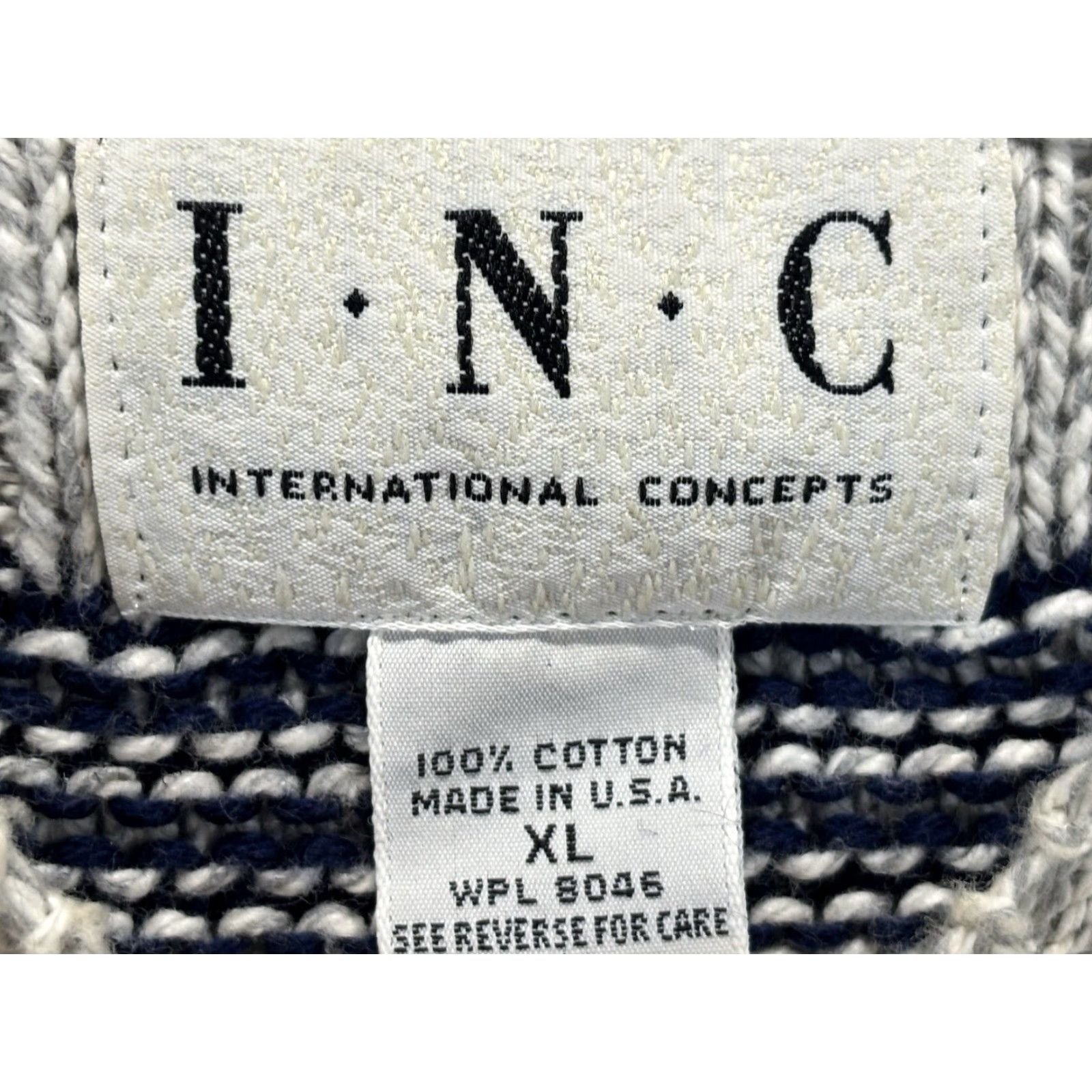 Incu VINTAGE INC Sweater Men XL Crew Neck Chunky-Knit 90s Casual Cotton Made USA Size US XL / EU 56 / 4 - 5 Thumbnail
