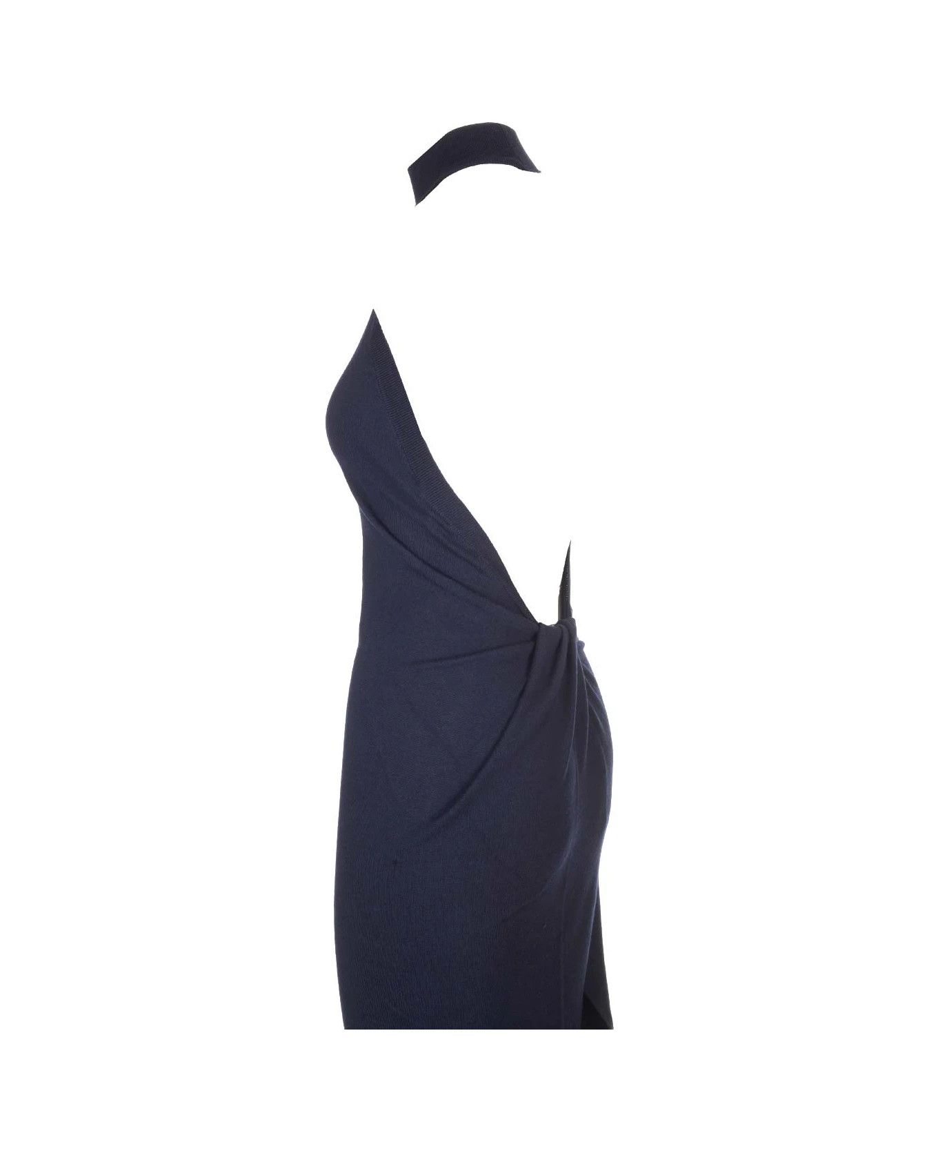 Fendi o1s1wg110426 Dress in Nevy Blue Size M / US 6-8 / IT 42-44 - 3 Thumbnail