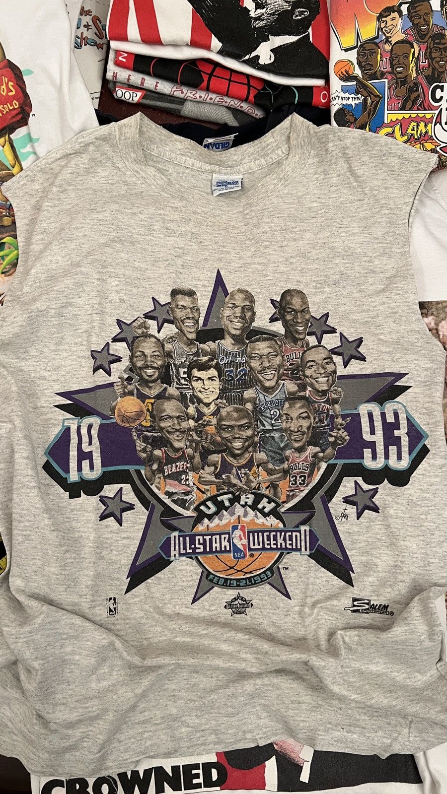 NBA × Vintage Vintage 1993 NBA All Star Utah Salem Sportswear Sleeveless Size US M / EU 48-50 / 2 - 3 Thumbnail