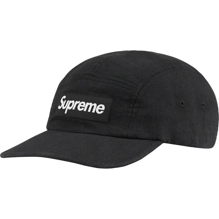 Supreme Supreme Linen Fitted Camp Cap 'Black' Size ONE SIZE - 1 Thumbnail