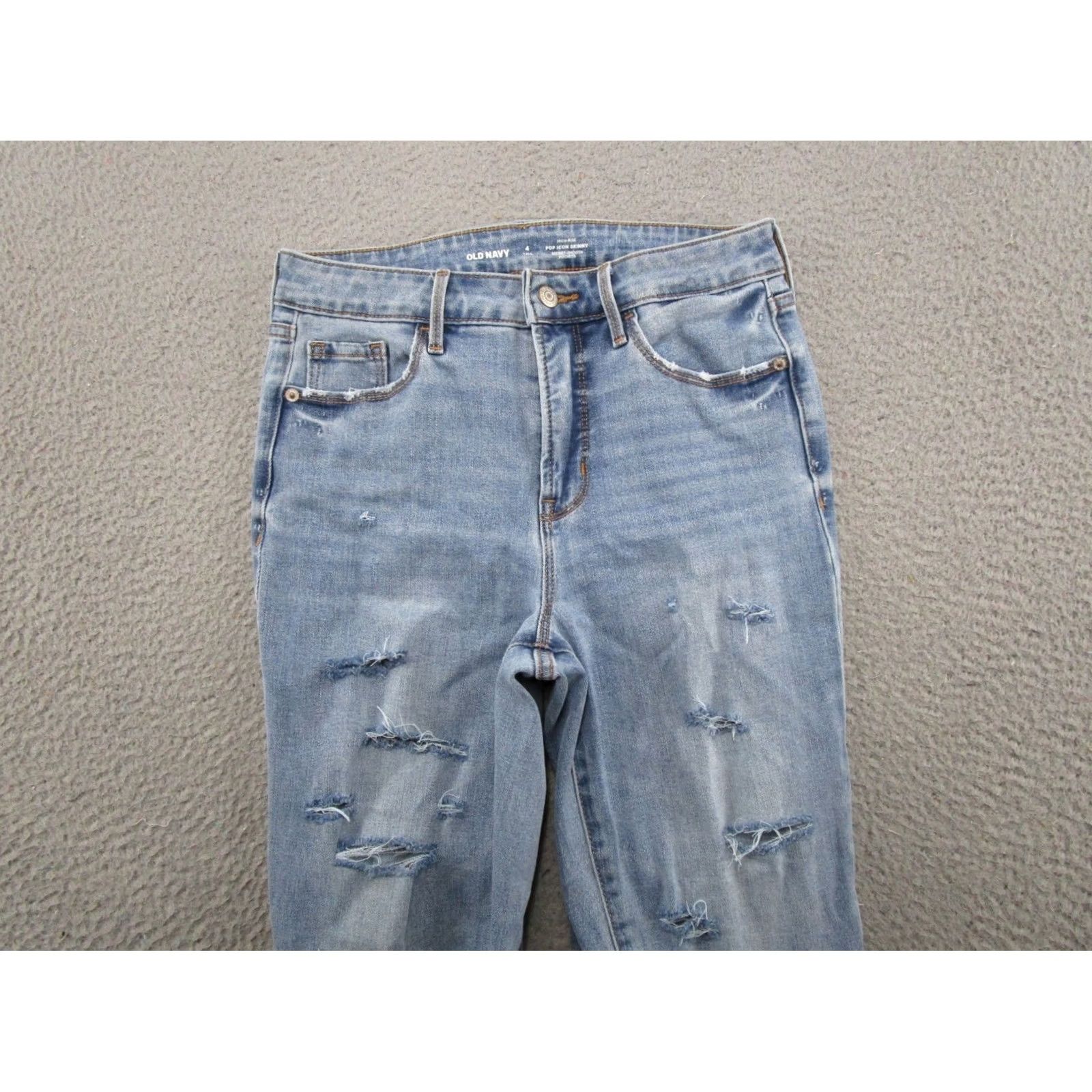 Old Navy Old Navy Jeans Womens Size 4 Tall Medium Wash Blue 5-Pocket Skinny Denim Cotton Blend Regular Fit Jeans Size 27" / US 4 / IT 40 - 3 Thumbnail