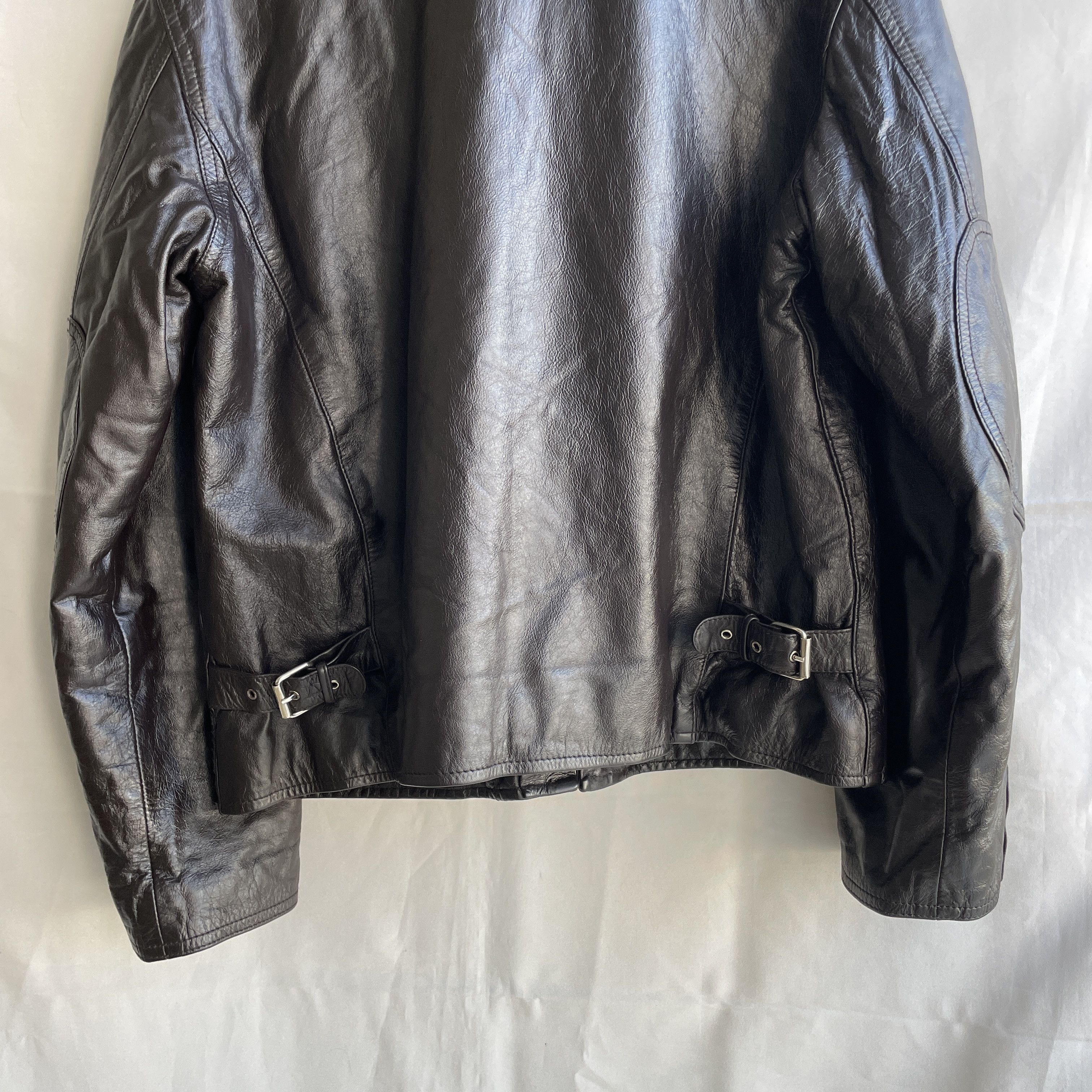 Giorgio Armani Armani Jeans Vintage 90s 00s Womens Collared Leather Jacket Size M / US 6-8 / IT 42-44 - 8 Thumbnail