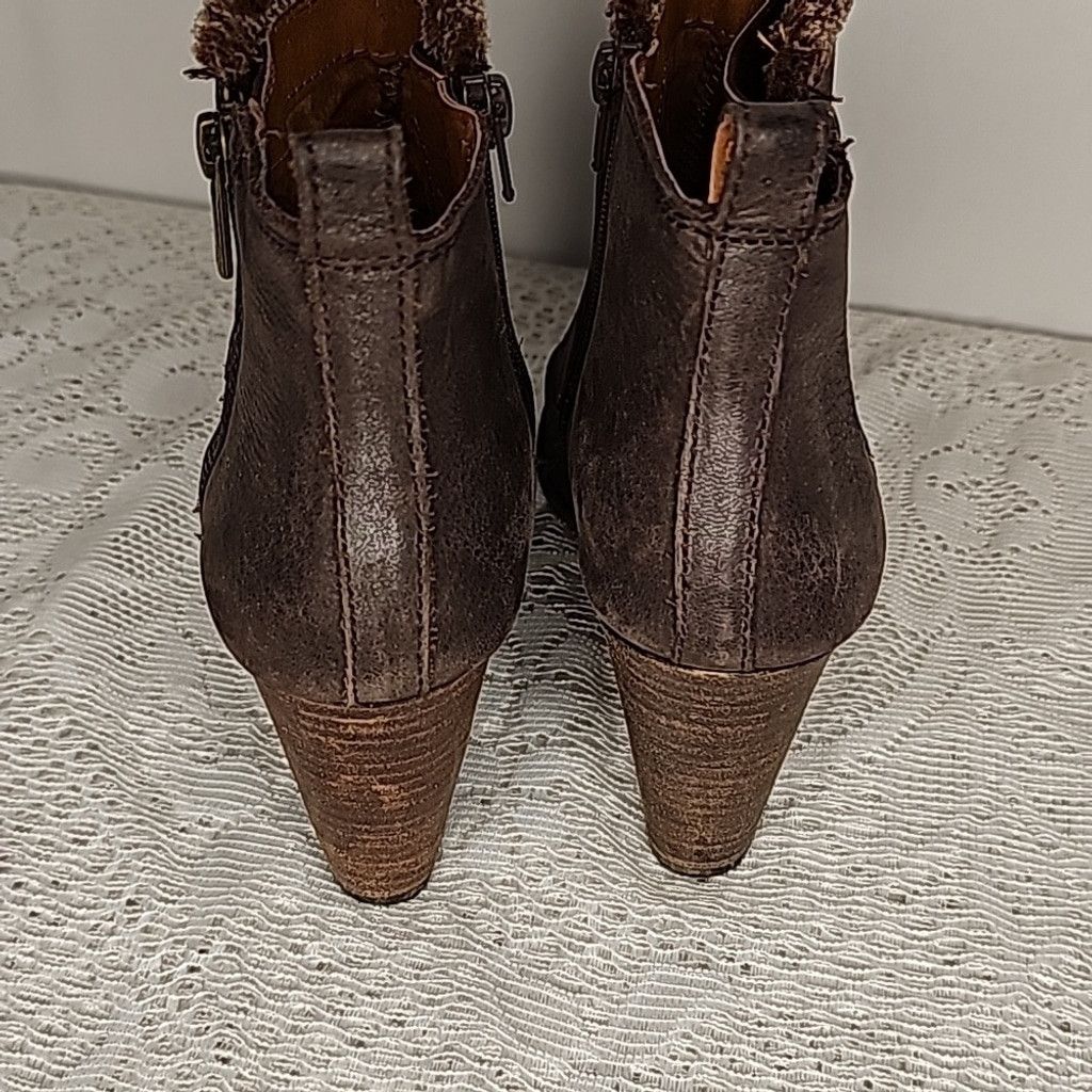 Lucky Brand Lucky Brand Yorque leather brown wedge ankle boots sz 8 Size US 8 / IT 38 - 6 Thumbnail