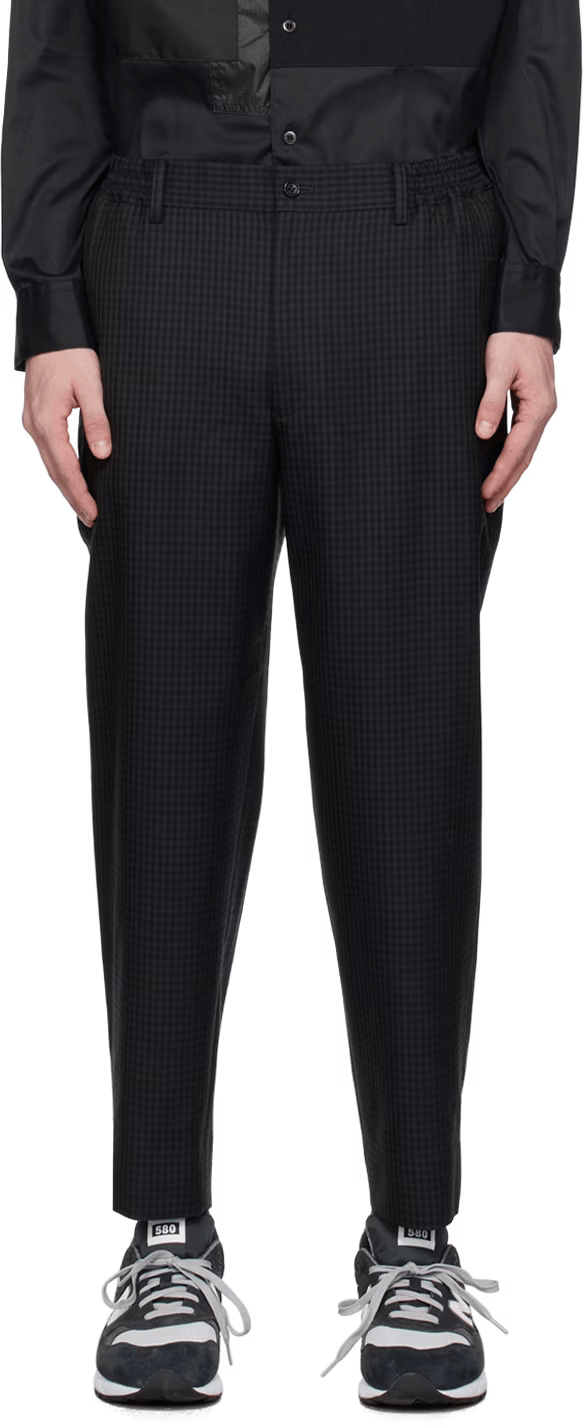 Comme des Garcons Homme Deux COMME DES GARÇONS HOMME DEUX Navy/Gray Trousers L Size US 36 / EU 52 - 1 Thumbnail