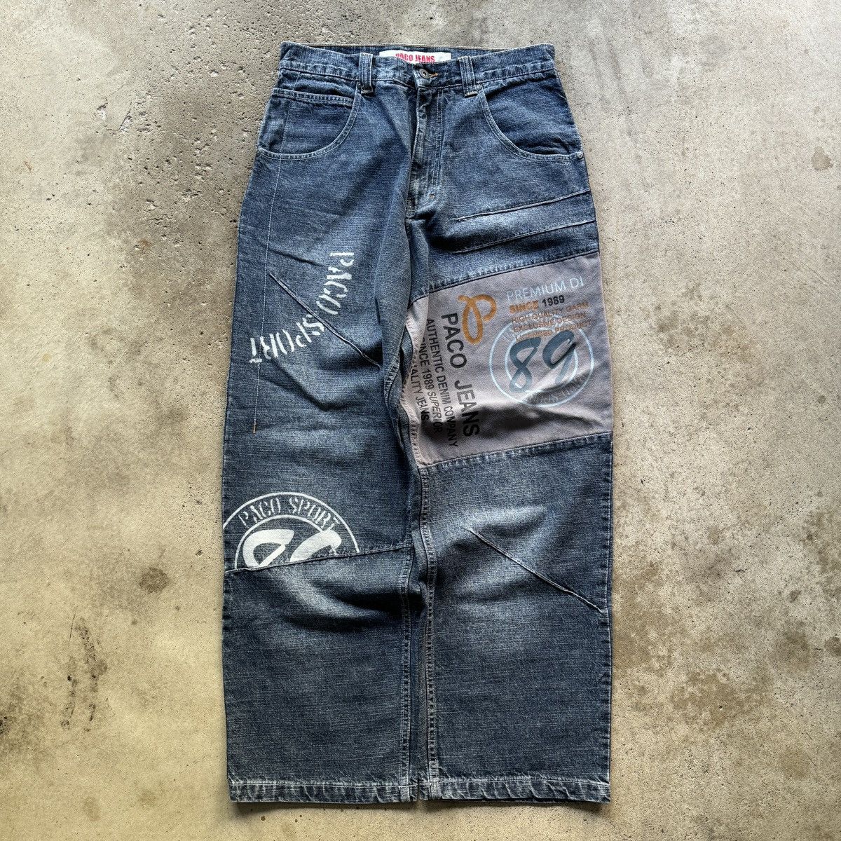 image of Jnco x Vintage Y2K Paco Jeans Crazy Baggy Denim Skater Jeans in Blue, Men's (Size 31)