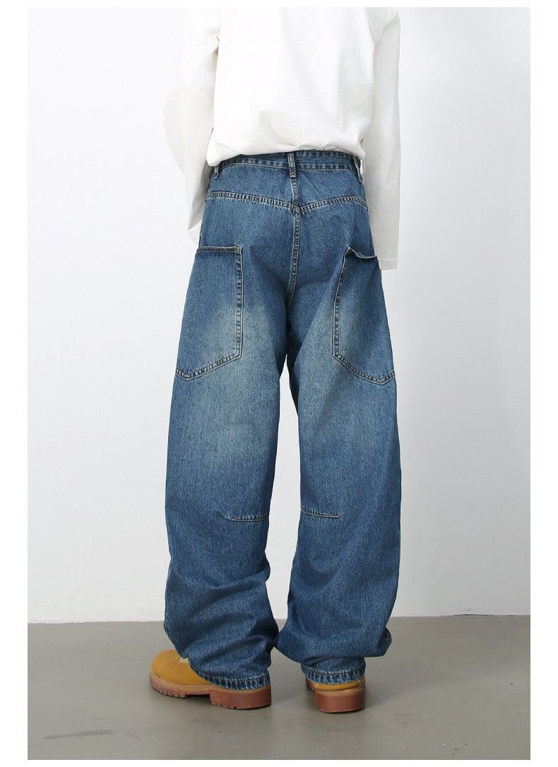Japanese Brand × Jean Men's loose retro distressed gallery trendy scimitar jeans Size US 32 / EU 48 - 5 Thumbnail
