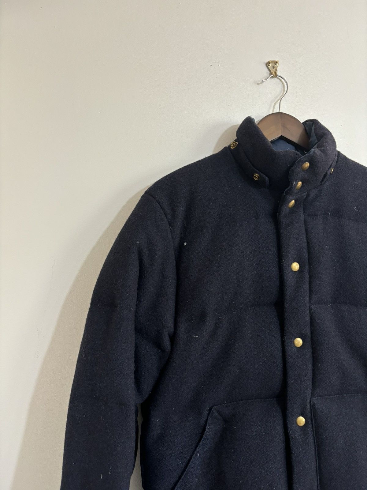 Crescent Down Works Wool Down Puffer Jacket (Navy Blue) Size US M / EU 48-50 / 2 - 2 Thumbnail