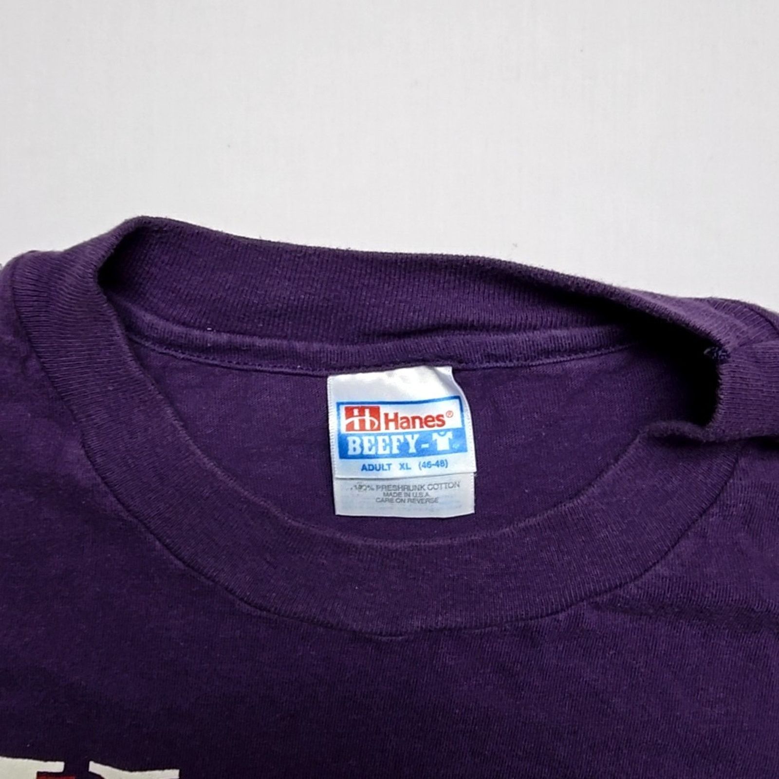 Hanes Vintage Kenne Wayne Shirt Old Fashion Love Purple XL Tee 90s Size US XL / EU 56 / 4 - 5 Thumbnail