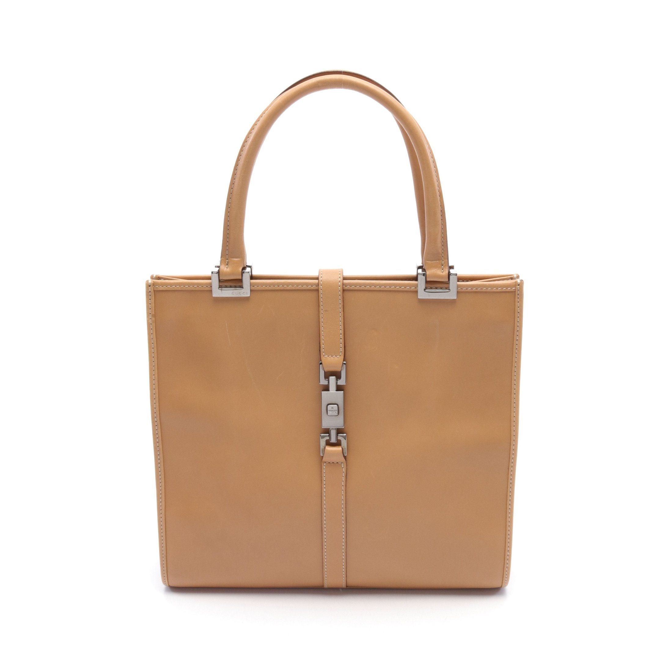 Gucci Gucci Jackie Line Handbag Leather Beige Size ONE SIZE - 1 Thumbnail