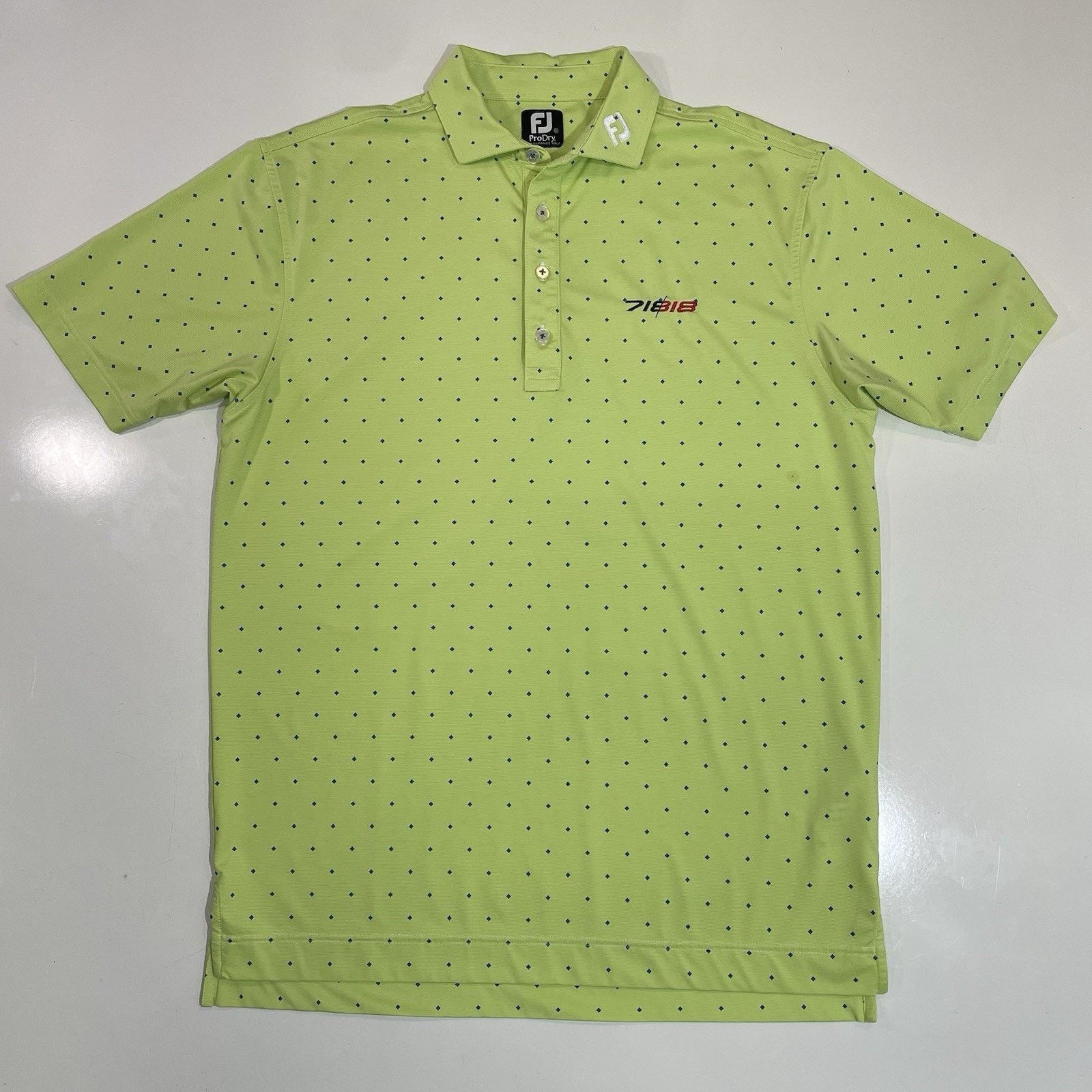 Footjoy TITLEIST FOOTJOY POLO GOLF SHIRT MEN’S XL GREEN GEOMETRIC Size US XL / EU 56 / 4 - 1 Thumbnail
