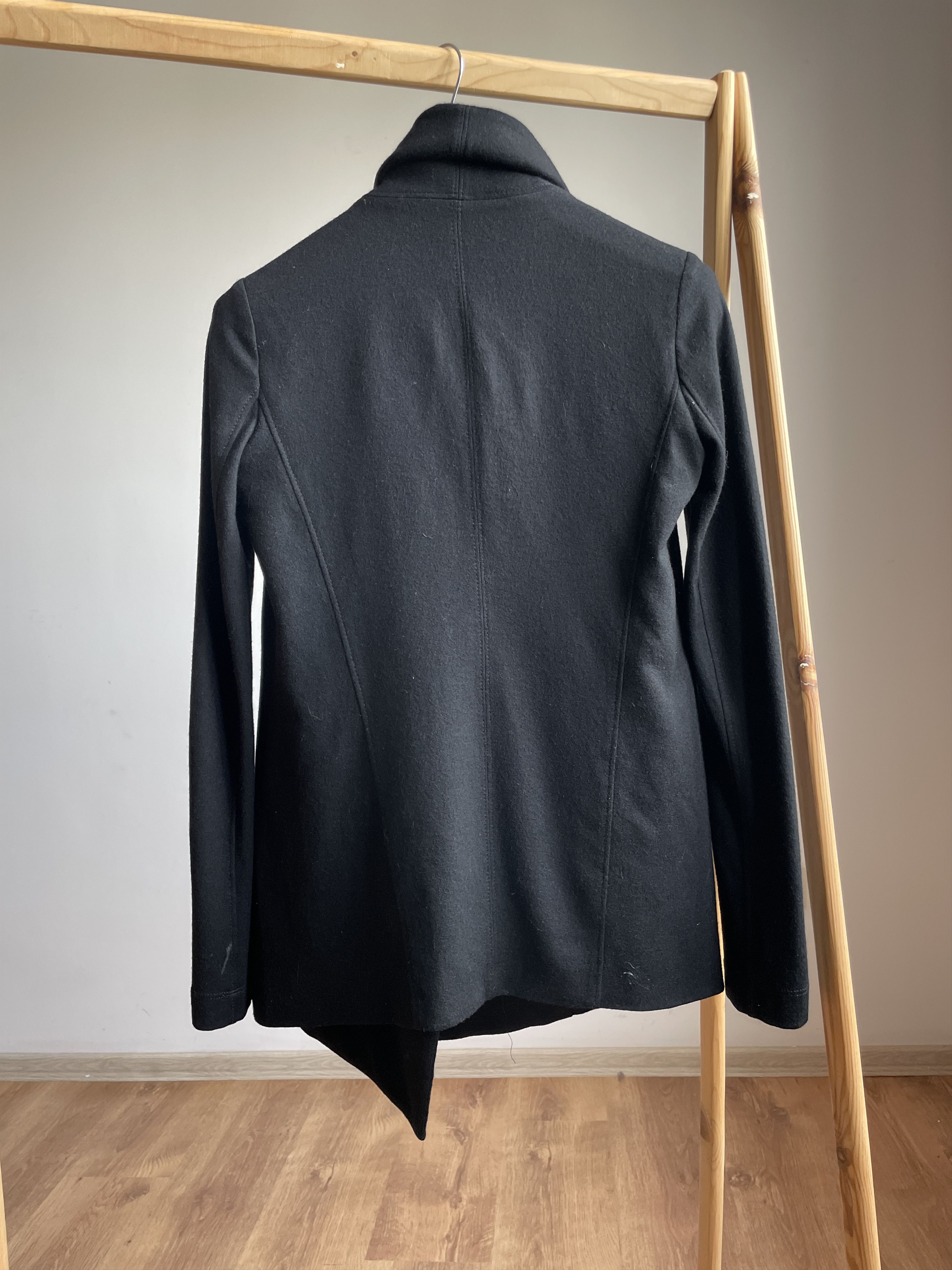 Helmut Lang Helmut Lang Womens Sonar Overlap Wool Coat Size S Size S / US 4 / IT 40 - 3 Thumbnail