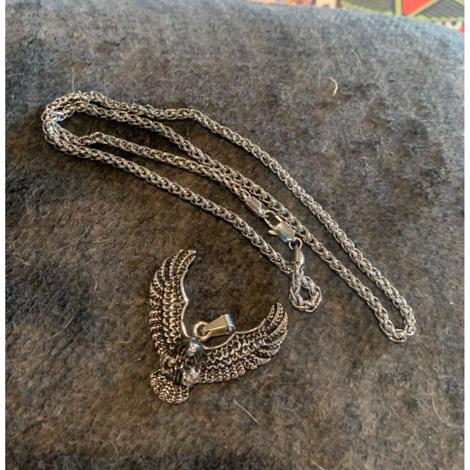 Other Silver-Tone Eagle Pendant Necklace With Chain Size ONE SIZE - 1 Preview