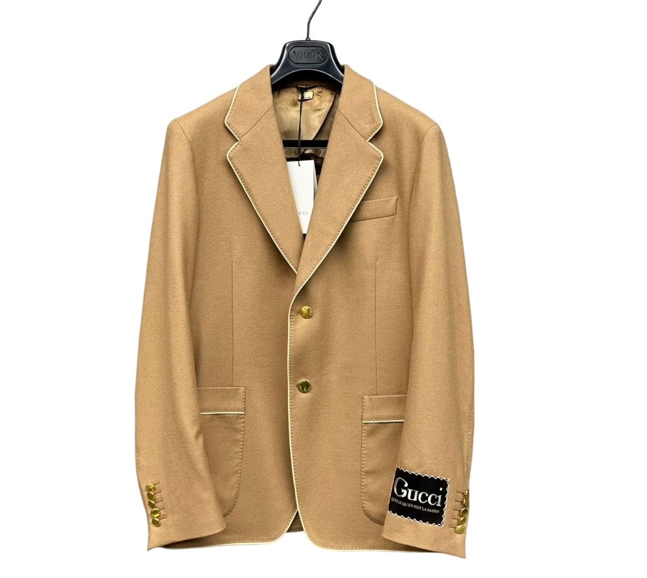 Gucci Gucci Wool Logo Patch Blazer 36R Size 36R - 1 Thumbnail