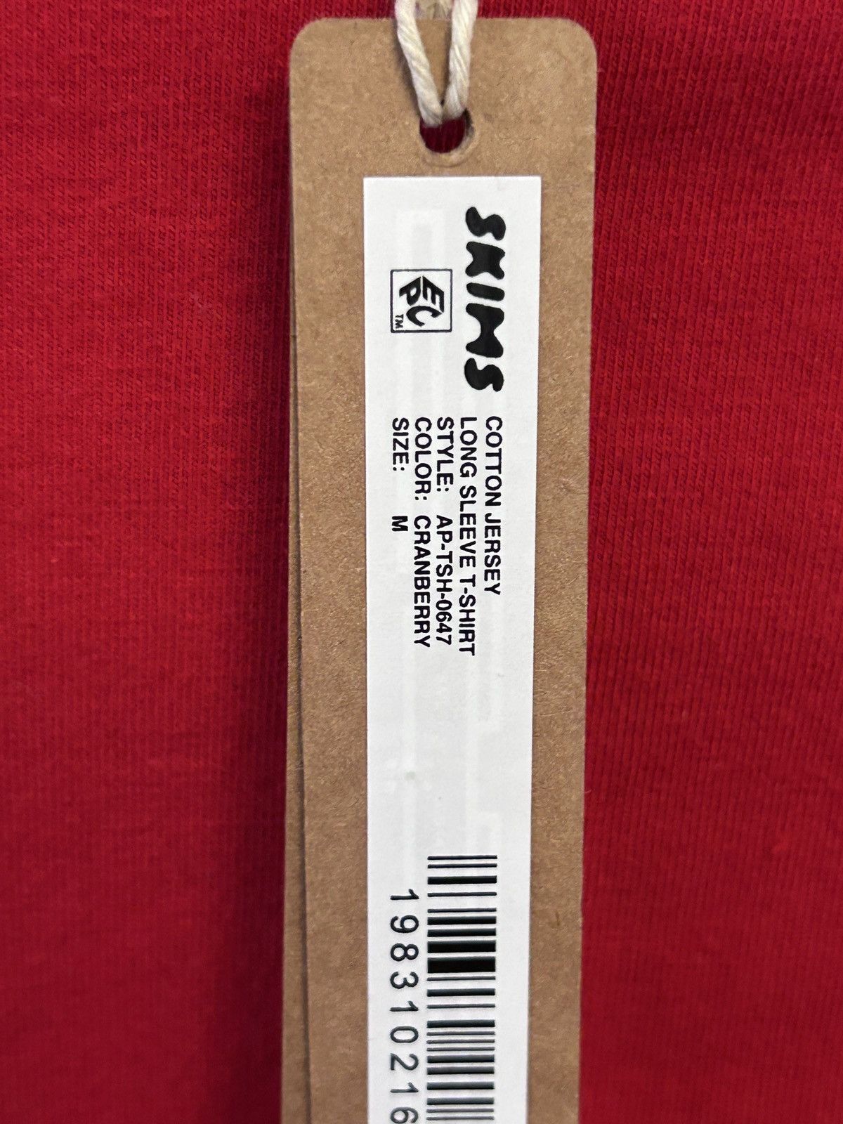 SKIMS Skims Cotton Jersey T- Shirt Cranberry M Brand New Size M / US 6-8 / IT 42-44 - 7 Thumbnail