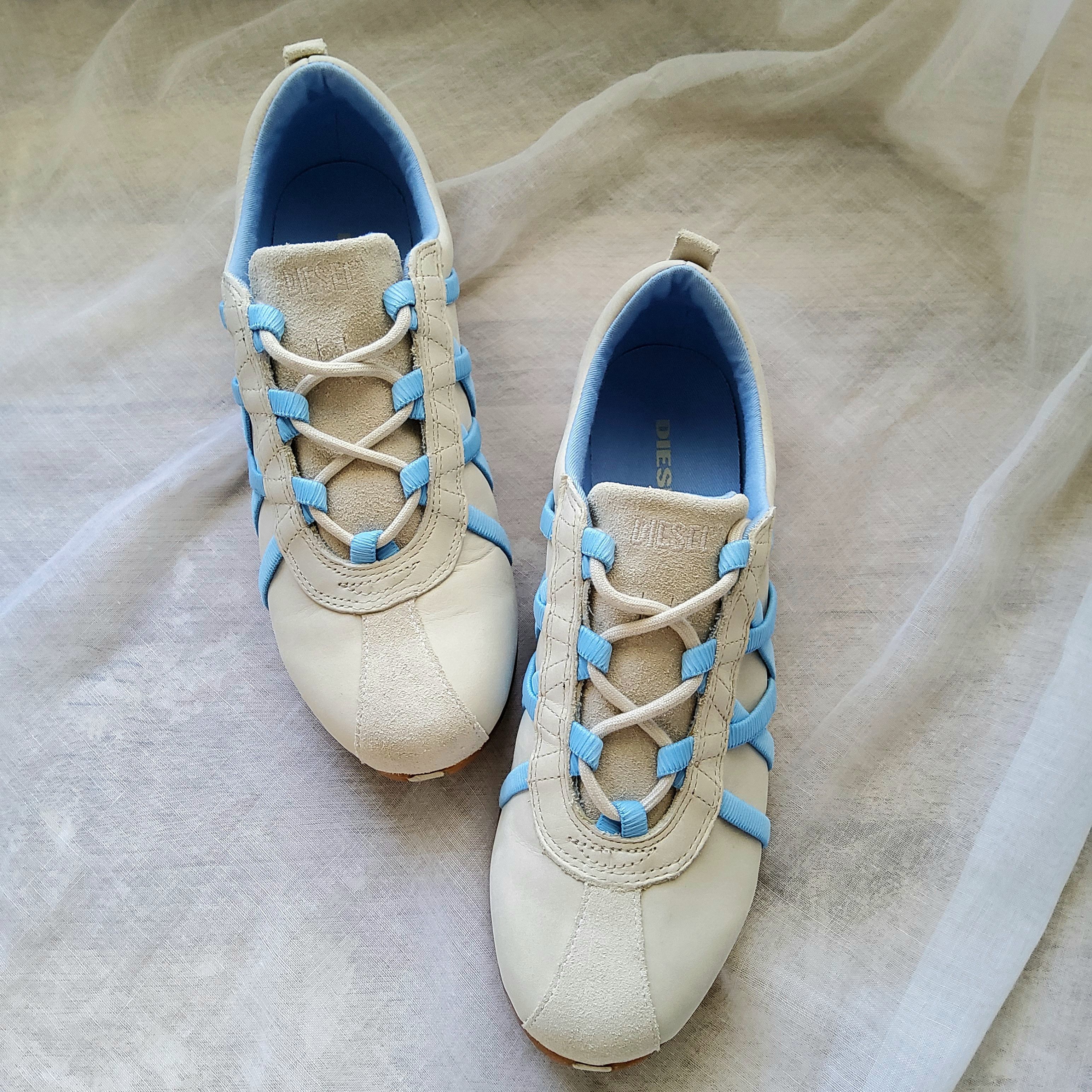 Diesel Diesel rare vintage y2k deadstock tech rave leather sneakers Size US 7.5 / IT 37.5 - 2 Thumbnail