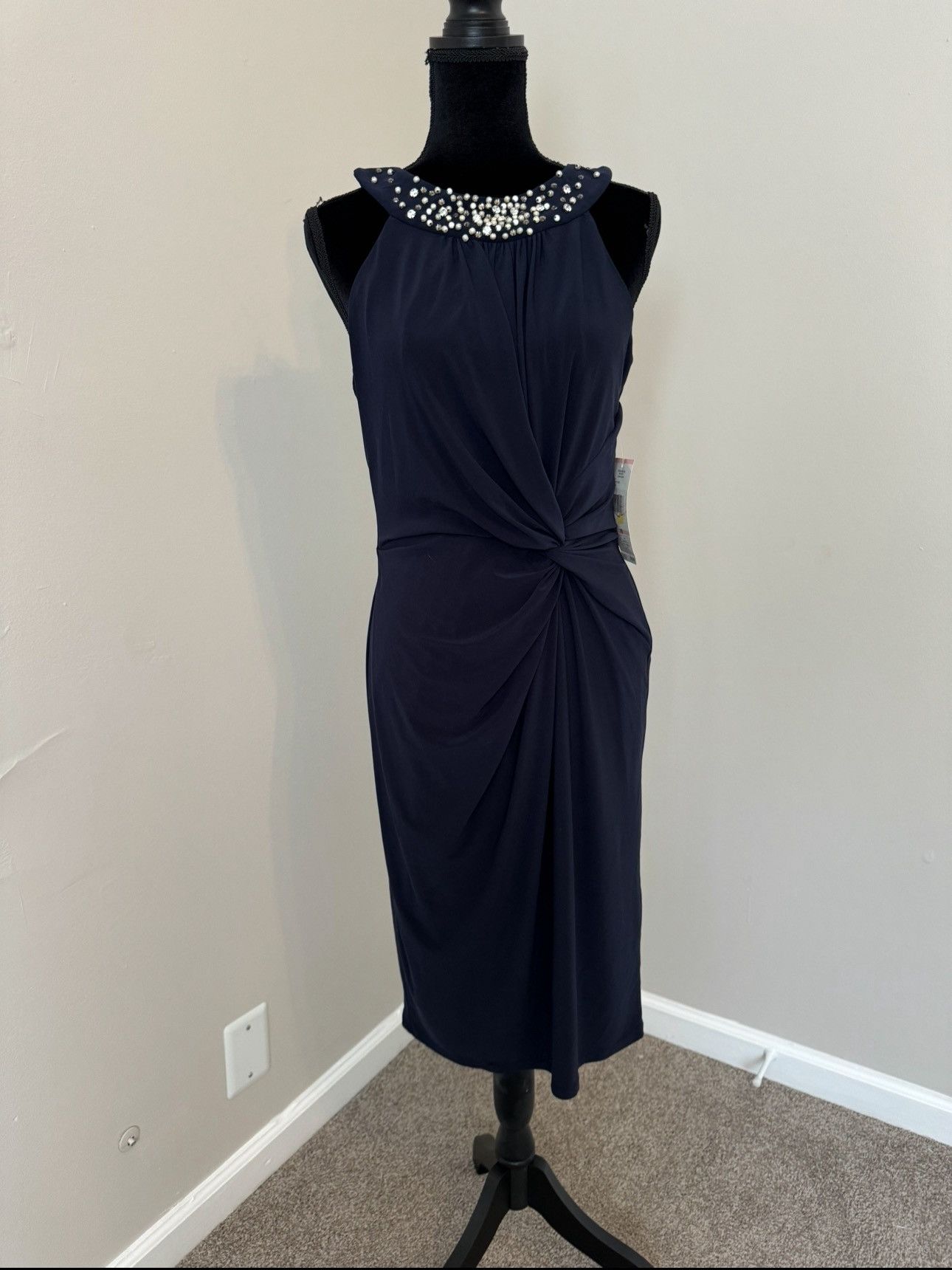 sachin and babi light blue dress Evan Picone Versatile Cotton/Angora Blend Dress Med Nwt