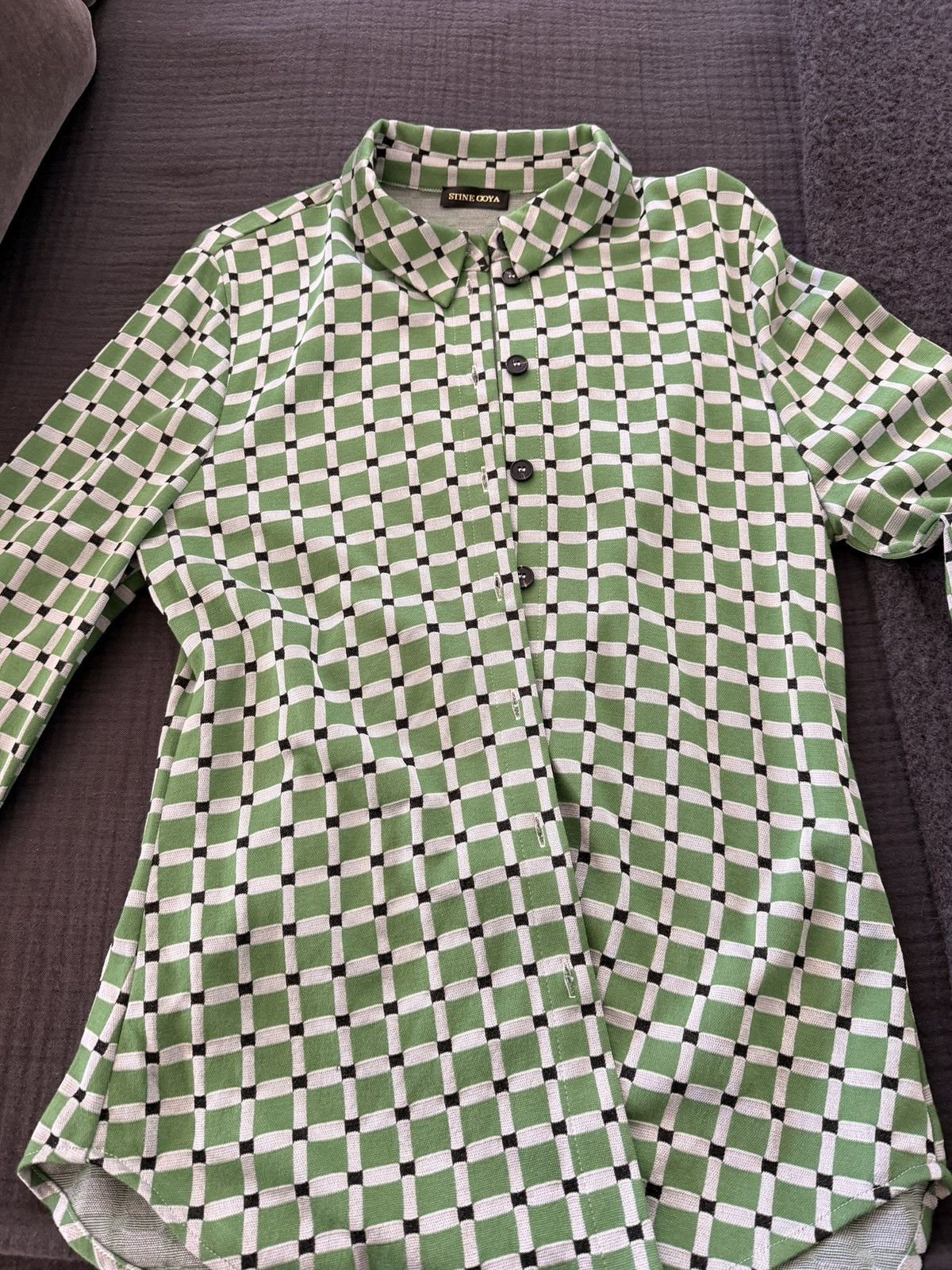 Grant Stone Button Down Blouse in Green, Women's (Size M) — image 5 of 5
