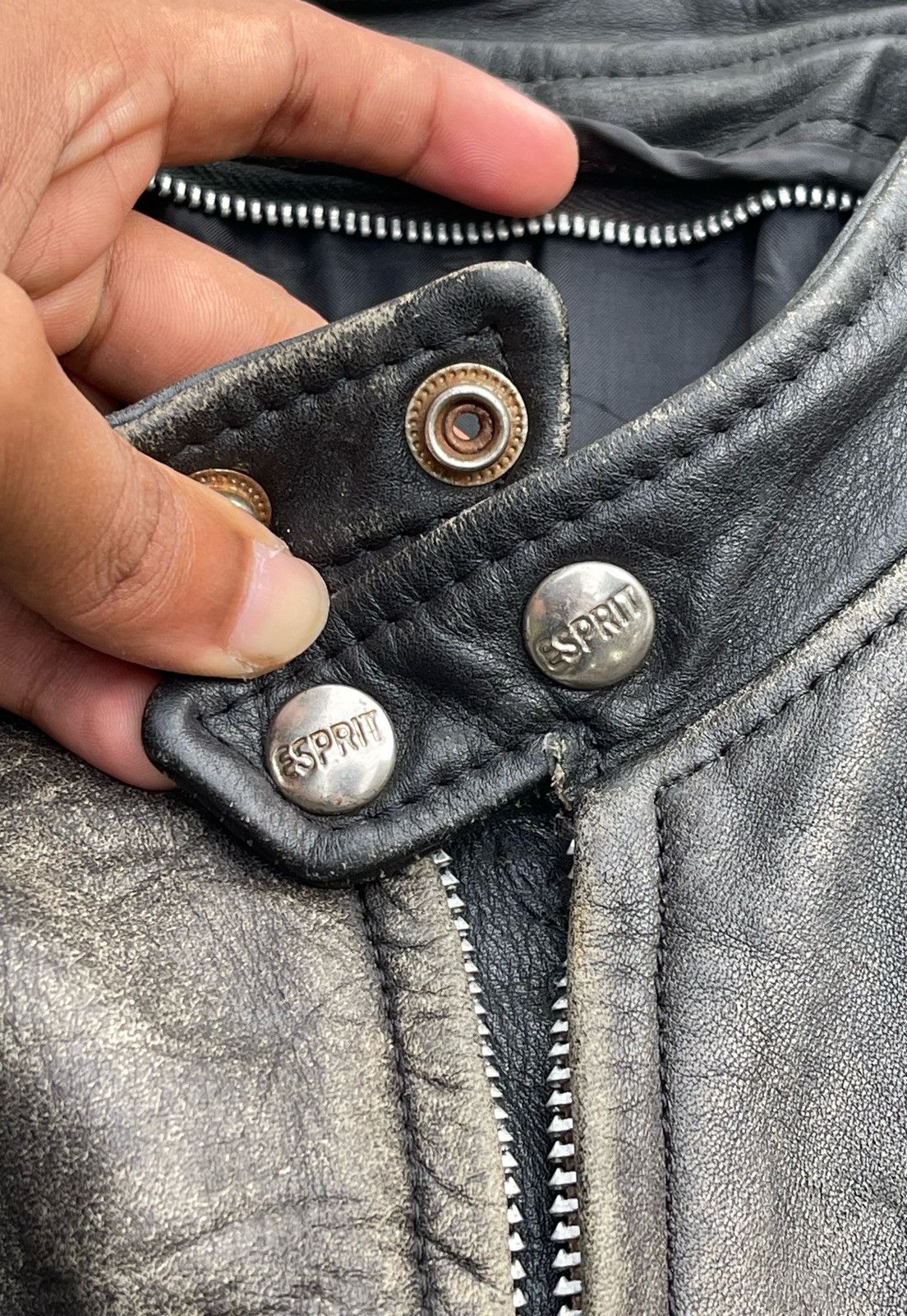 14th Addiction 🔥Vintage Esprit USA Genuine Leather Rider Jacket Size US S / EU 44-46 / 1 - 12 Thumbnail
