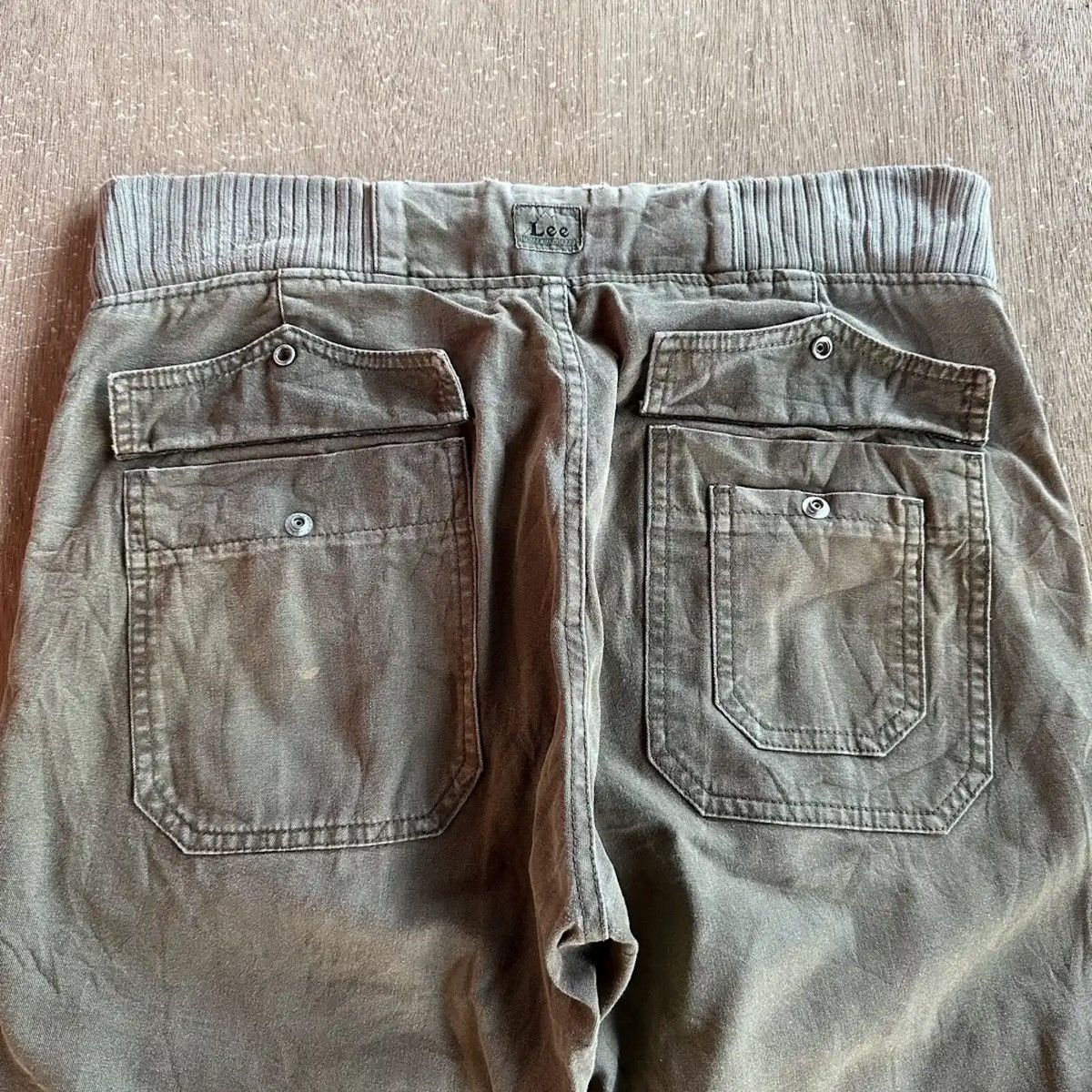 Vintage VINTAGE LEE DOUBLE KNEE TROUSERS FADED DRAWSTRING WAIST PANT Size US 33 - 13 Thumbnail