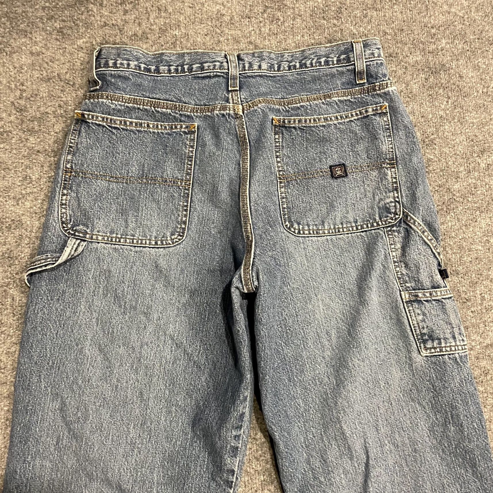 Vintage Cinch Blue Label Carpenter Jeans Men 33x34 Blue Straight Leg Workwear MB90434002 Size US 33 - 4 Thumbnail
