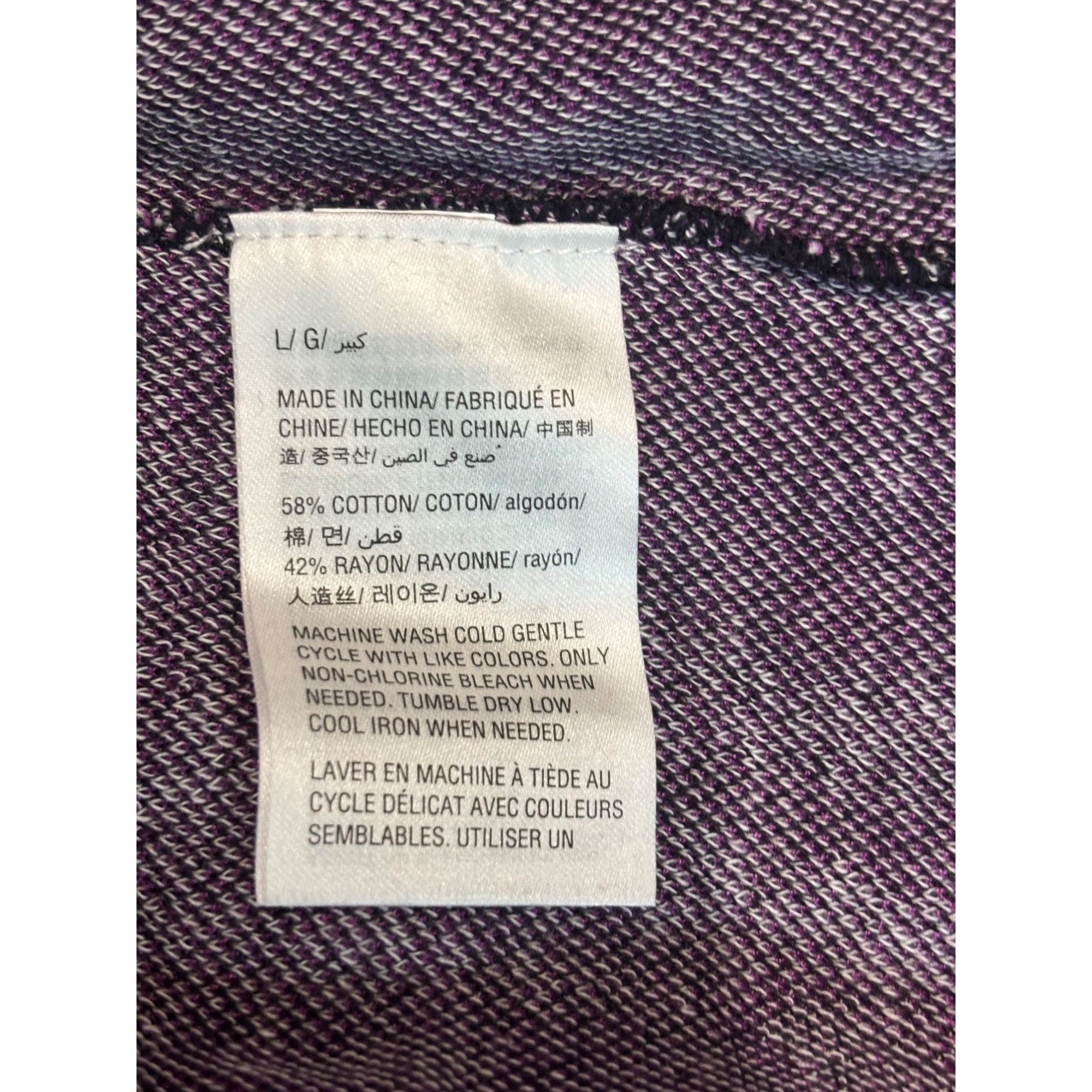 Other Style & Co Patterned Jacquard Sweater, Violet combo, Sz. L Size L / US 10 / IT 46 - 7 Thumbnail