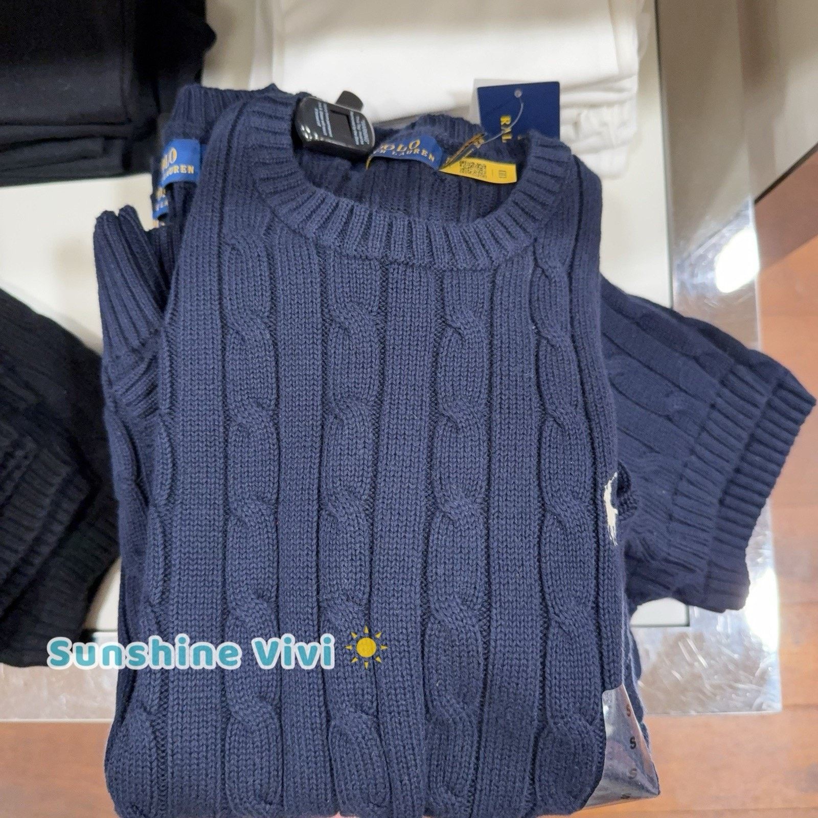 Polo Ralph Lauren NWT Polo Ralph Lauren Woman Cotton Short-Sleeve Sweater blue Size S / US 4 / IT 40 - 3 Thumbnail