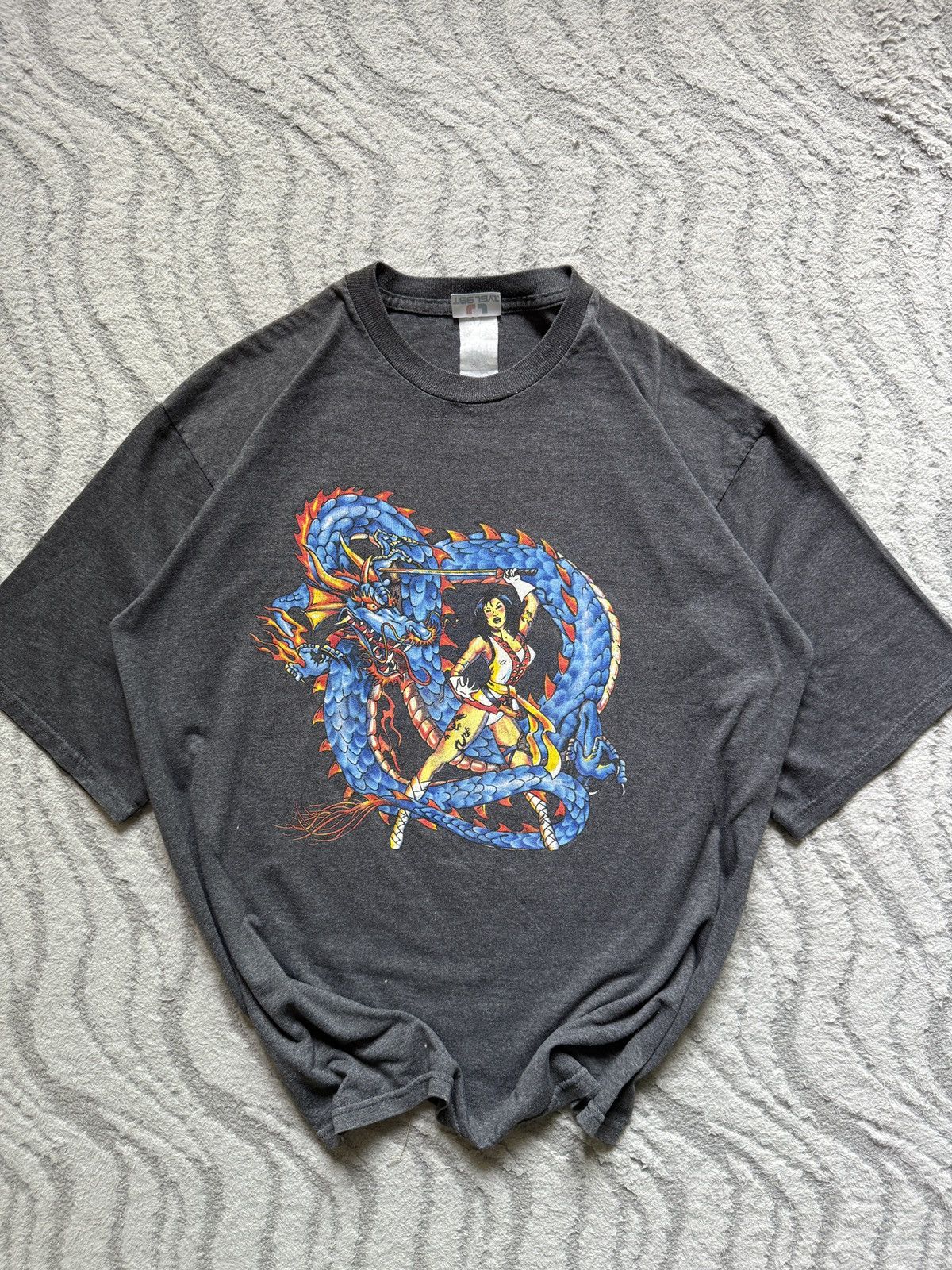 Ed Hardy Vintage 1990s Dragon Graphic Ed Hardy Tee Size US L / EU 52-54 / 3 - 1 Thumbnail
