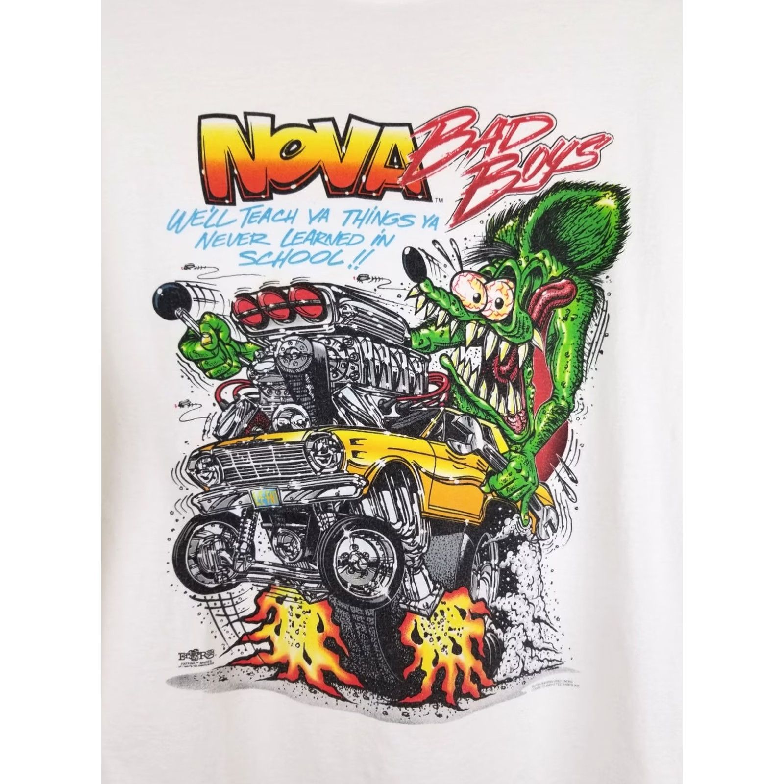 Hanes VINTAGE Y2K ED ROTH RAT FINK NOVA BAD BOYS HOT ROD WHITE COTTON T-SHIRT SZ XXL Men T-Shirt Size 2XL White Cotton Vintage Mens Size US XXL / EU 58 / 5 - 2 Thumbnail