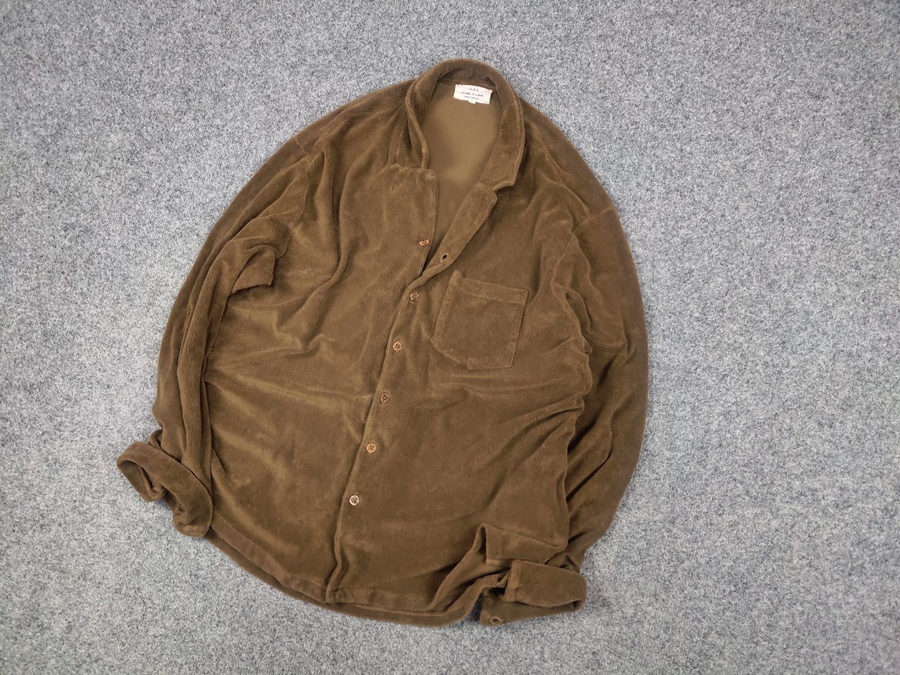 Other Plus 315 Designed in Lisbon Overshirt Button Velour brown Size US XL / EU 56 / 4 - 3 Thumbnail