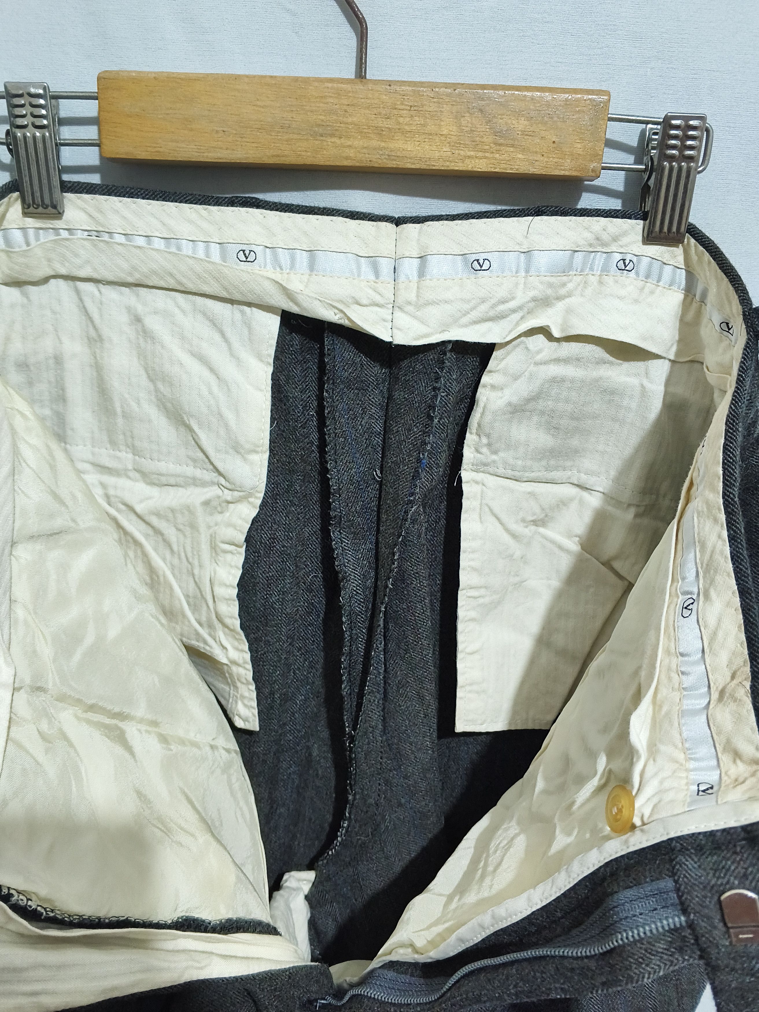 Valentino Valentino Uomo 80-90s Wool Double Breasted suit set up Size 48R - 13 Thumbnail